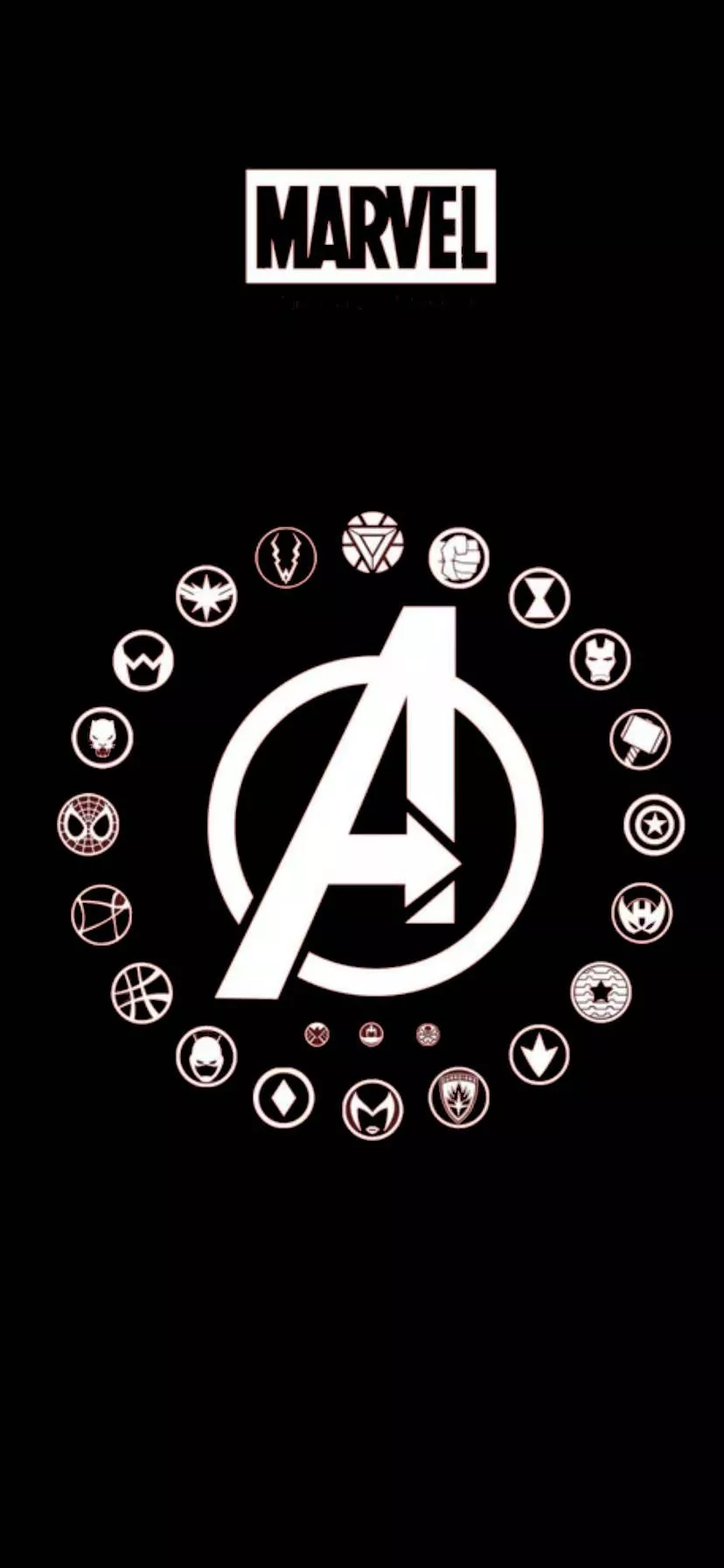 Avengers Logo Minimalist Marvel iPhone