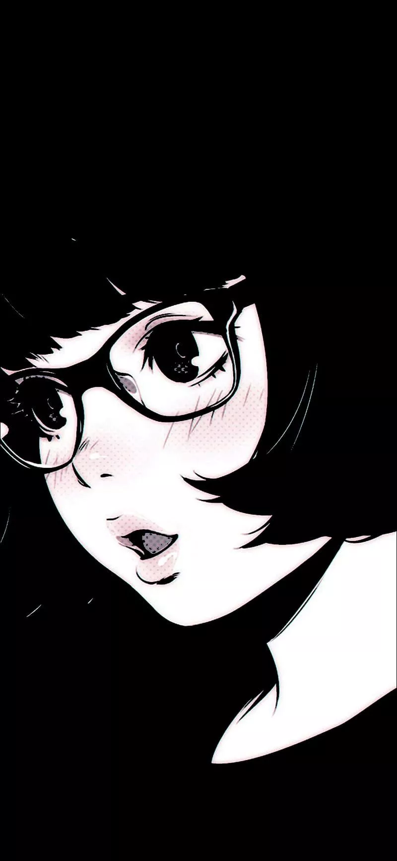 True black anime, android, anime