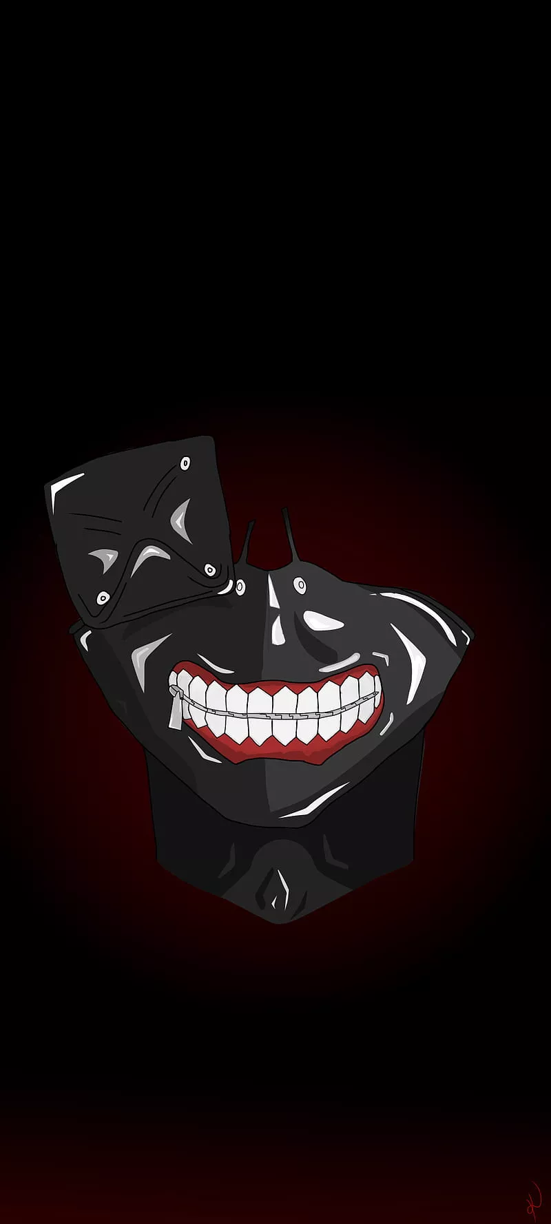 Tokyo ghoul mask, red, amoled, tokyo ghoul, black, dark, oled, anime, HD phone wallpaper