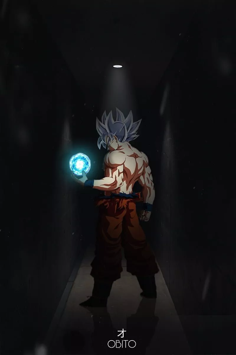 Ultra Instinct Goku, anime, dark, dbz