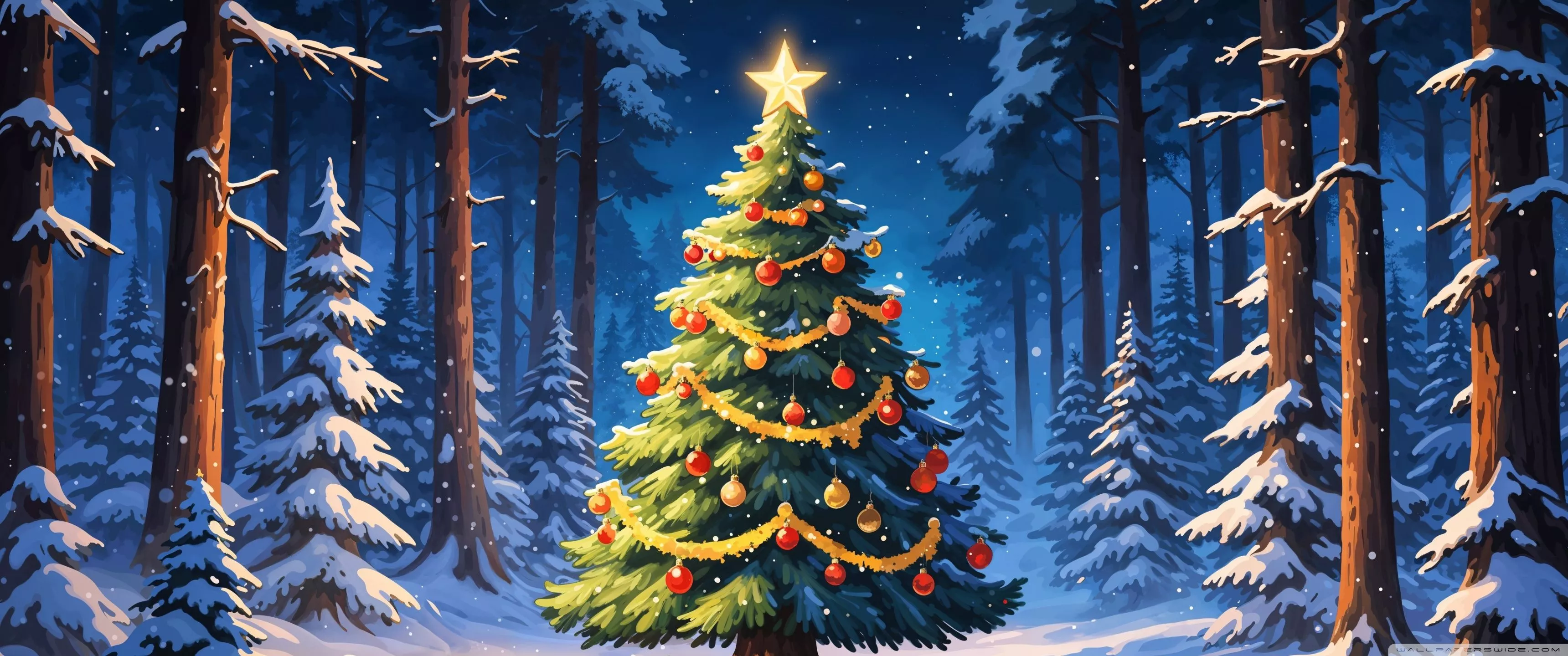 Beautiful Christmas Tree Illustration