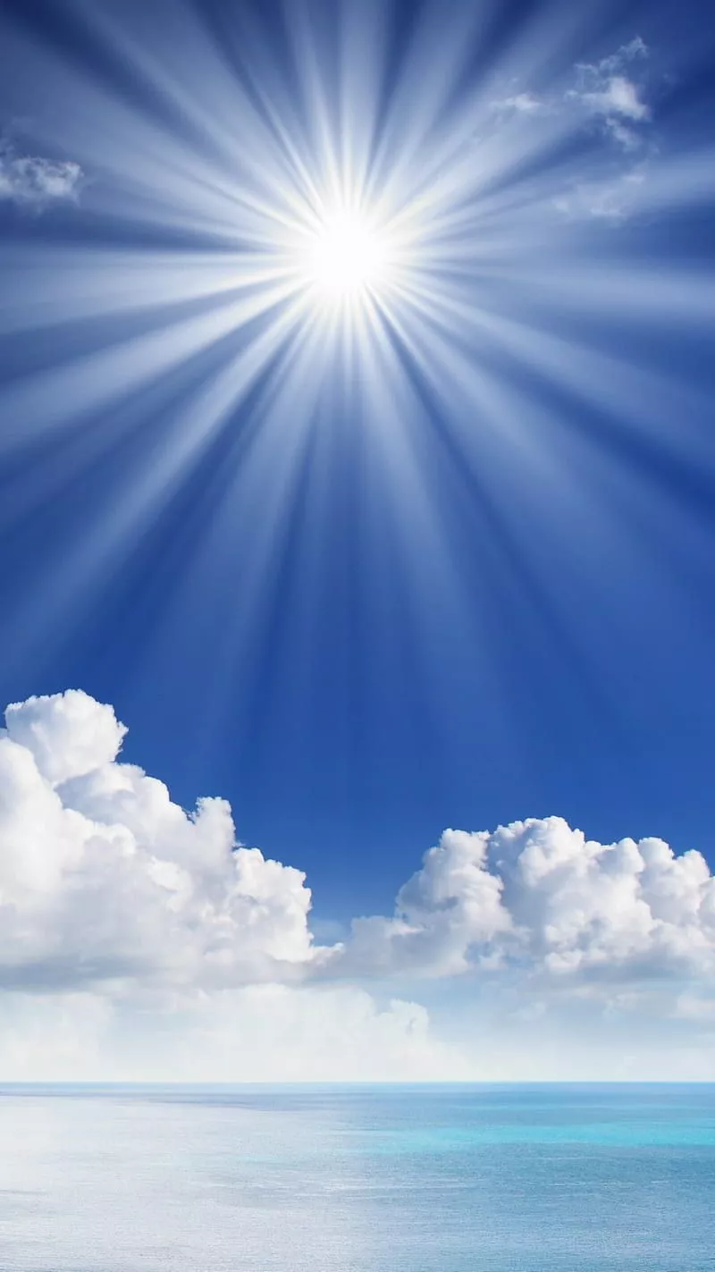 Sunshine, sun, sky, field, HD wallpaper