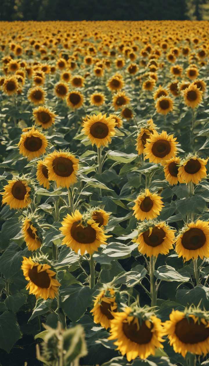 sunflowers in full bloom on a sunny day