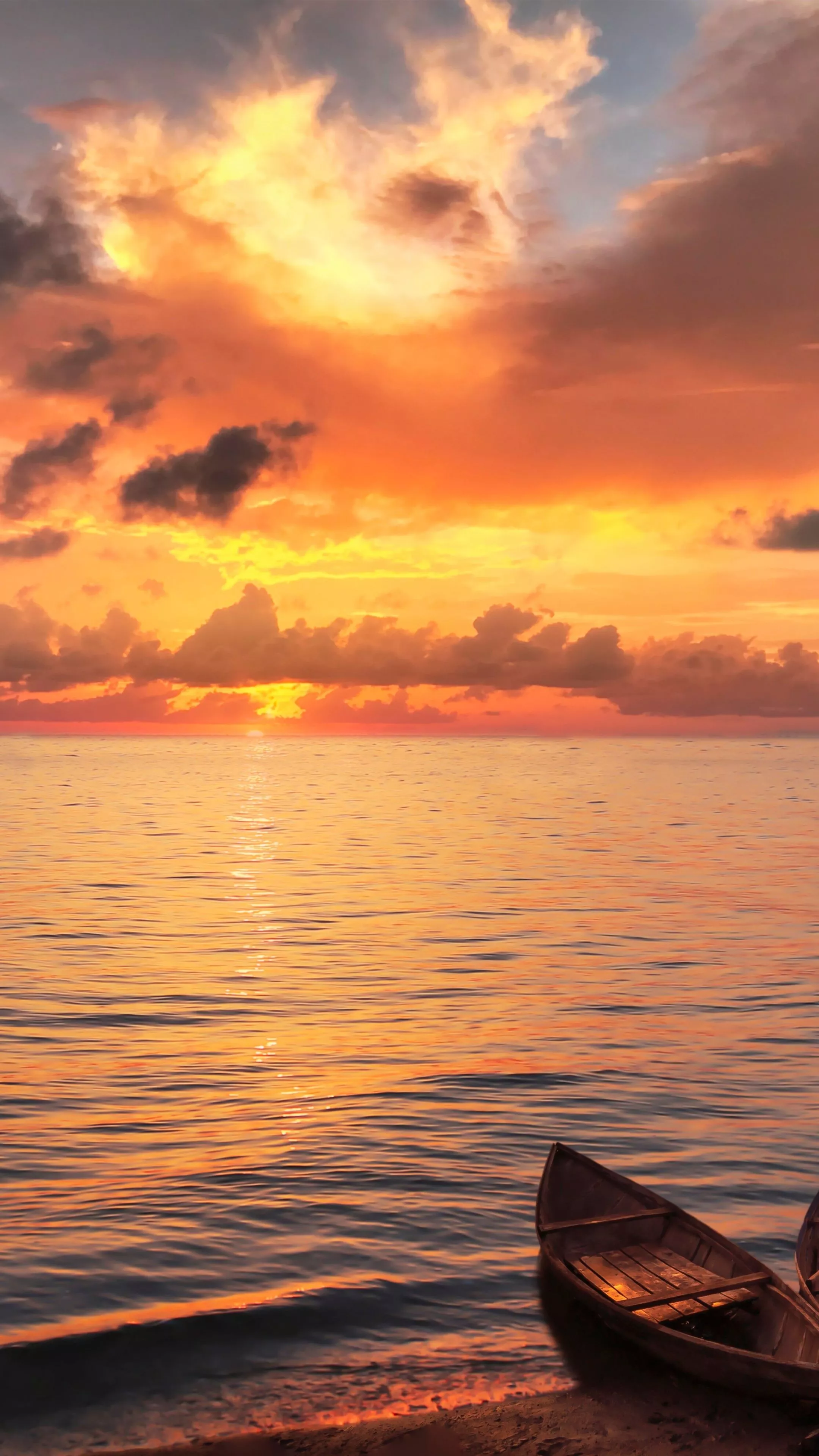 Sunset Beach Seascape 8K Wallpaper