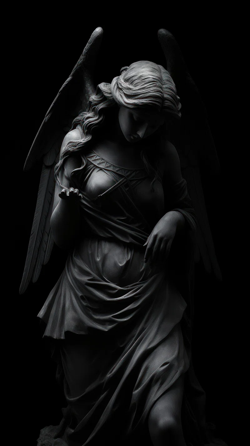 Black Angel Wings Image Wallpaper