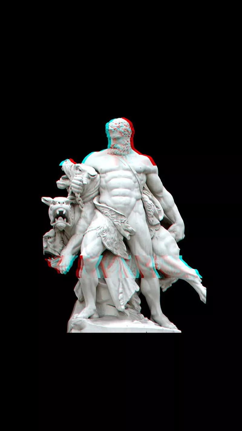 Glitched Hercules, aesthetic, cool