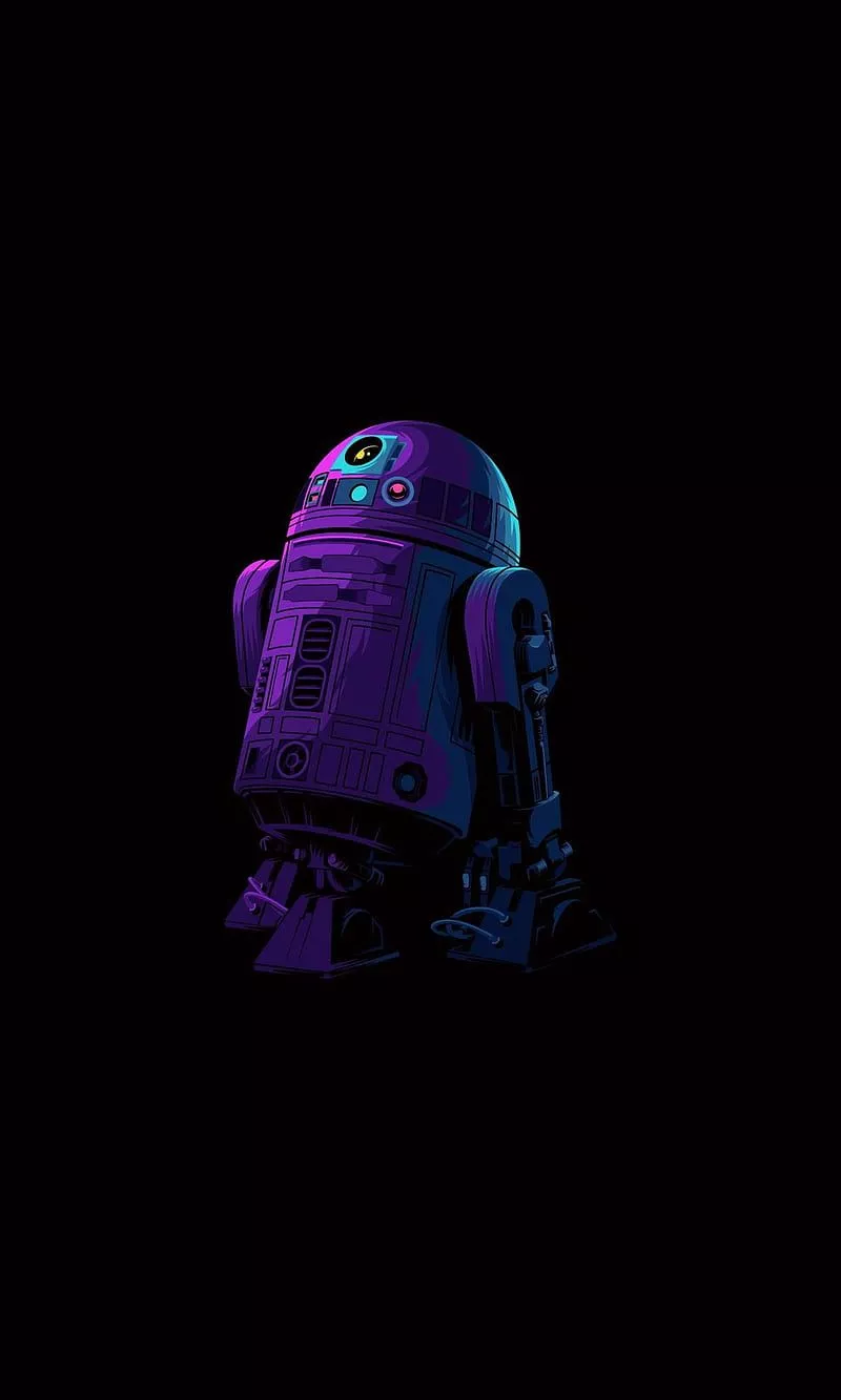 neon, r2, r2d2, HD phone wallpaper