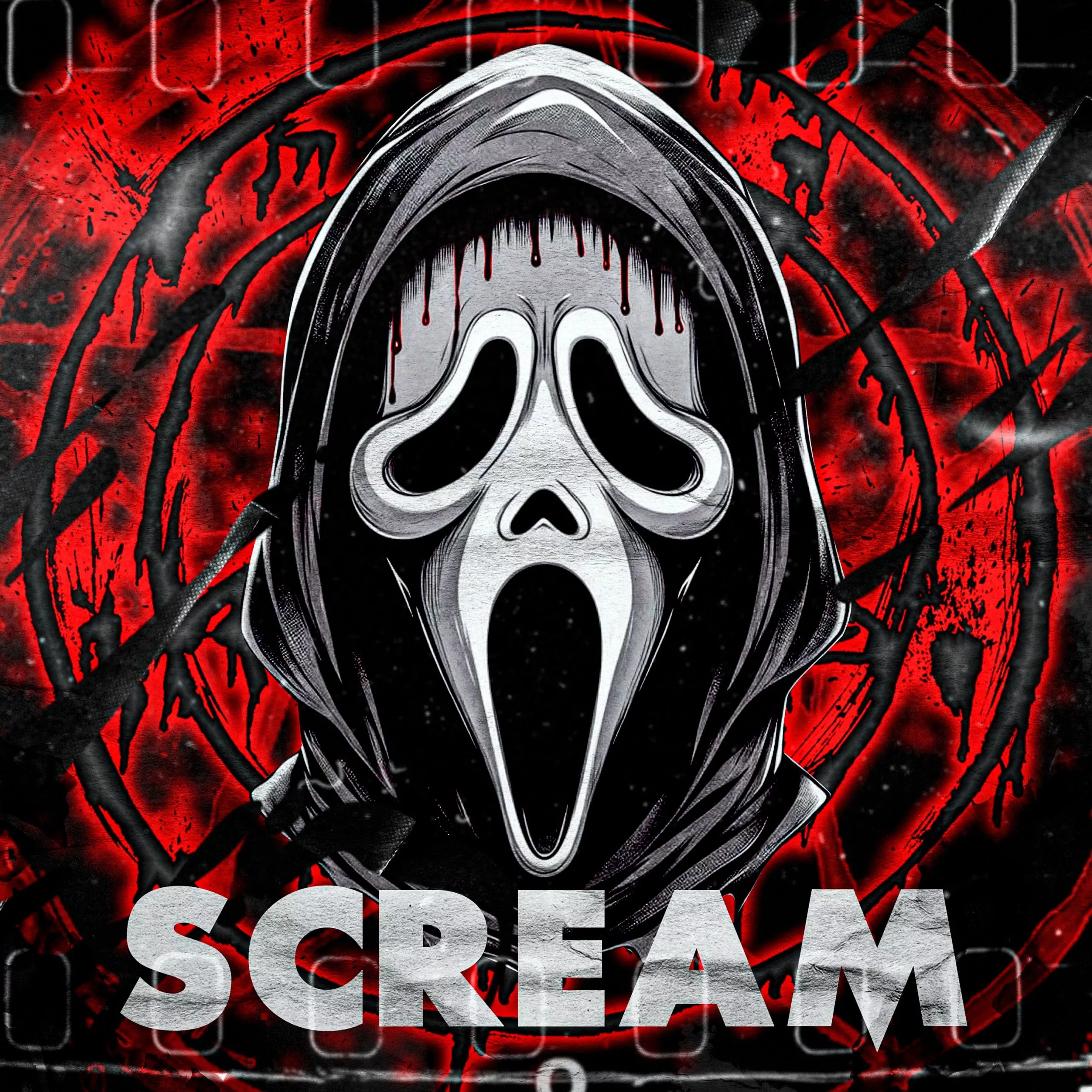 Scream Ghostface Dark background 5K
