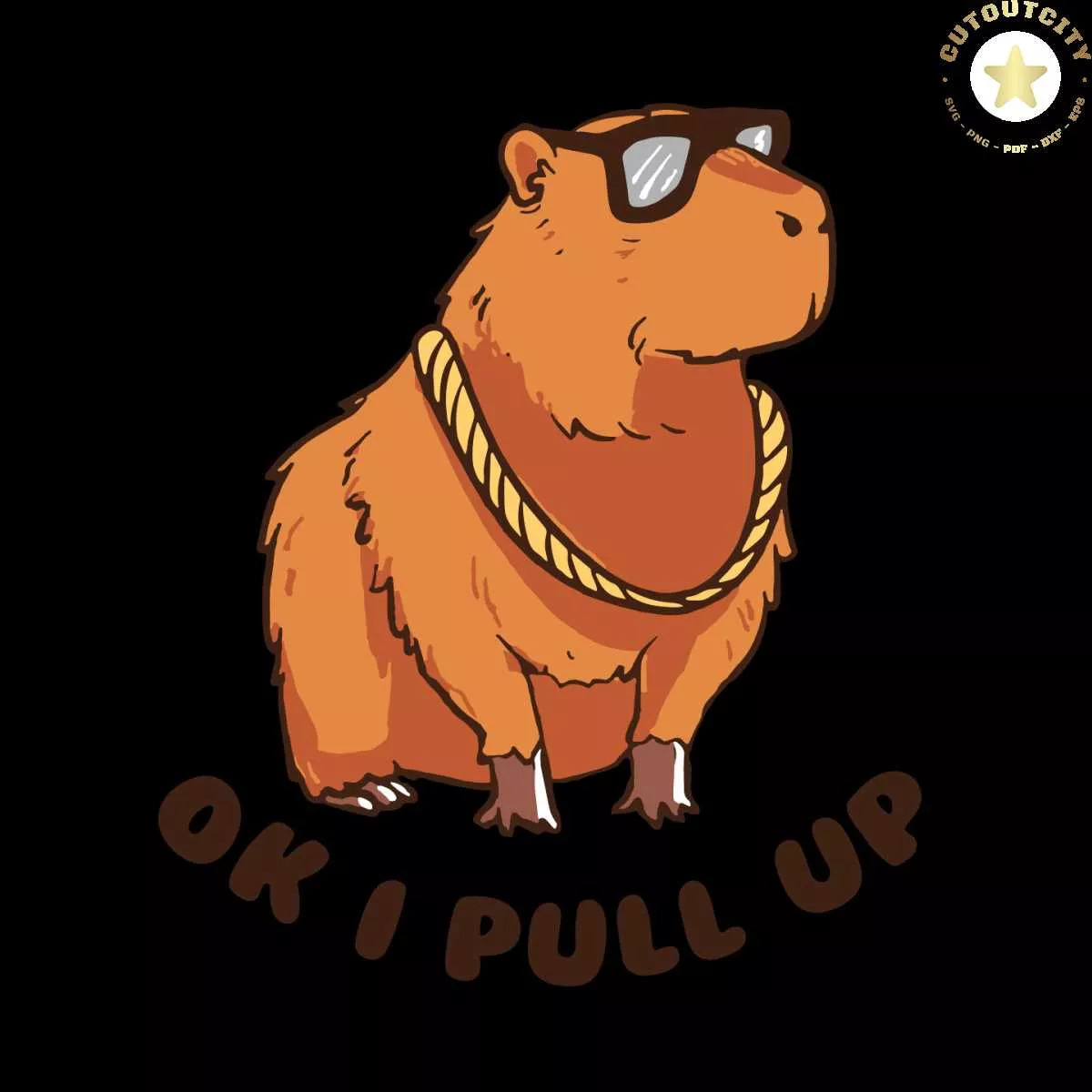 Ok I Pull Up Funny Capybara Svg, Funny