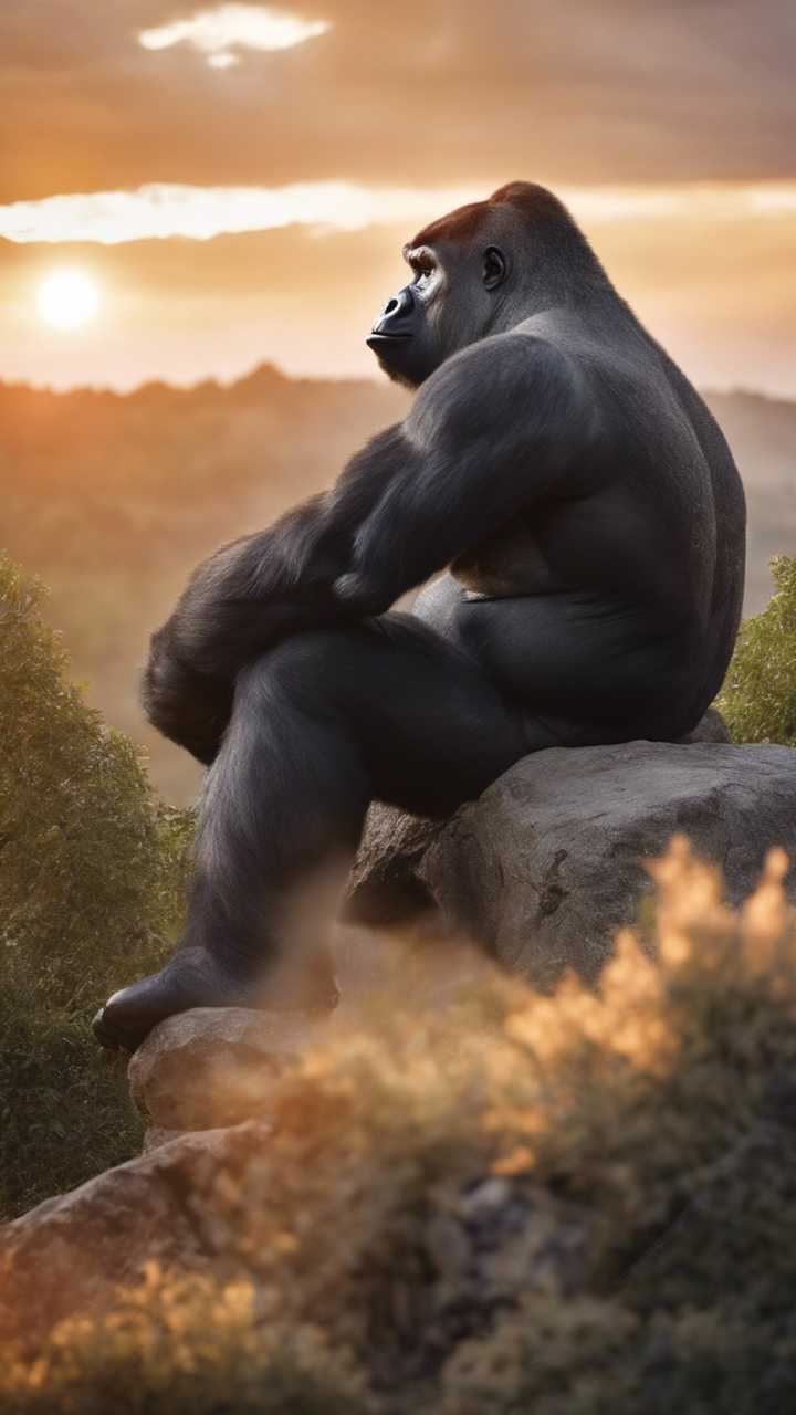 An alpha silverback gorilla