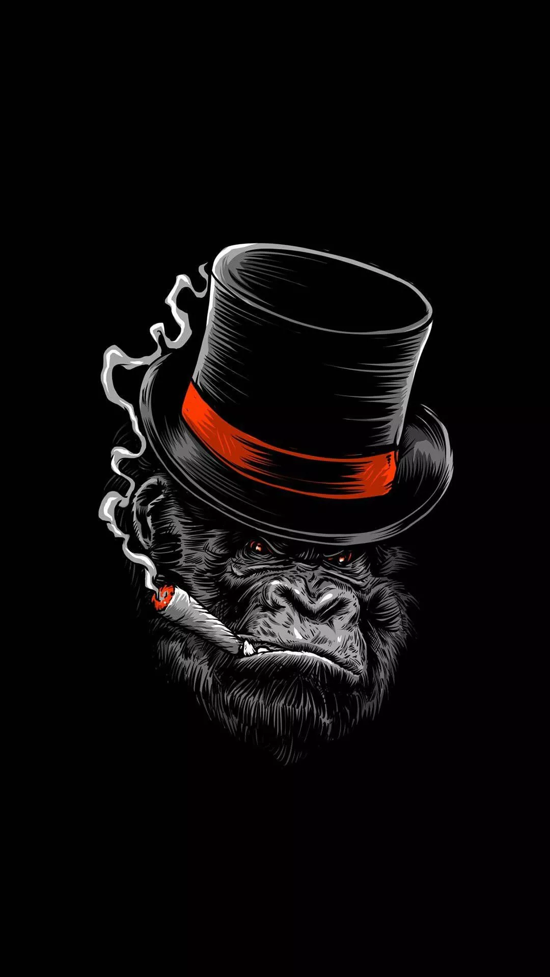Smoking Gorilla iPhone Wallpaper