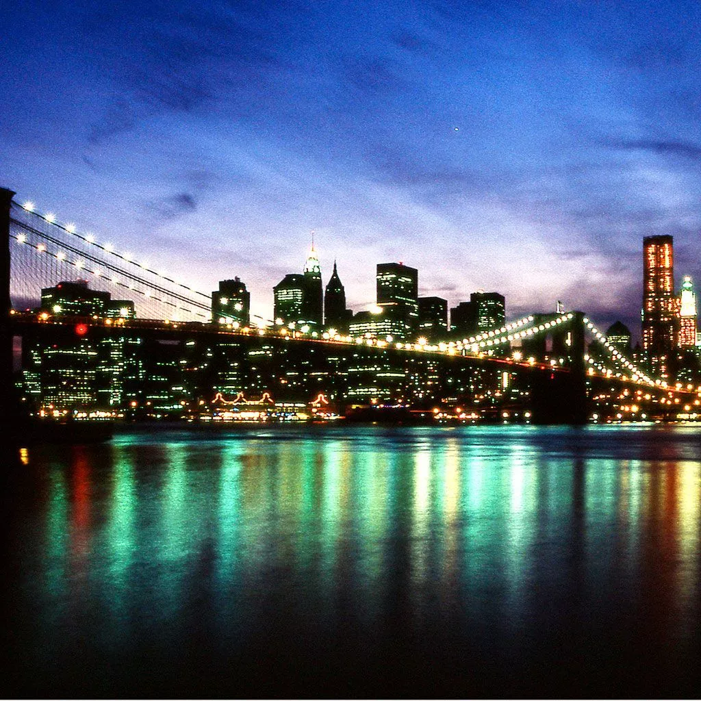 New York City at Night. iPad Wallpaper