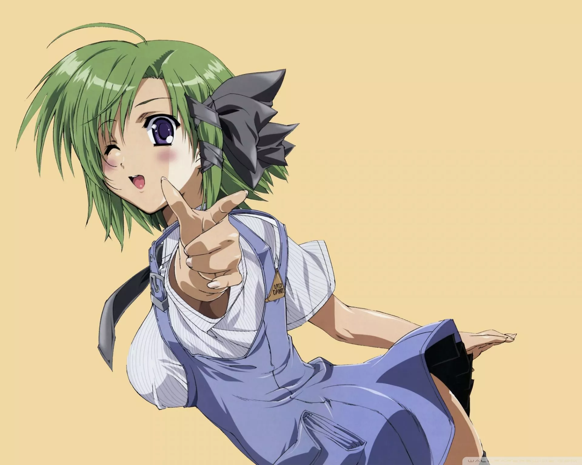 Anime Girl With Green Hair Ultra HD