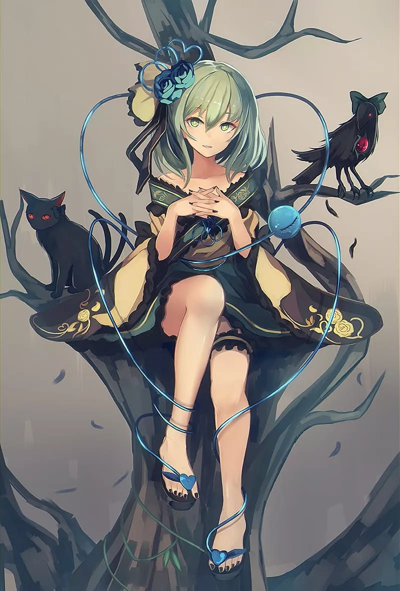 Komeiji Koishi, green hair, green eyes