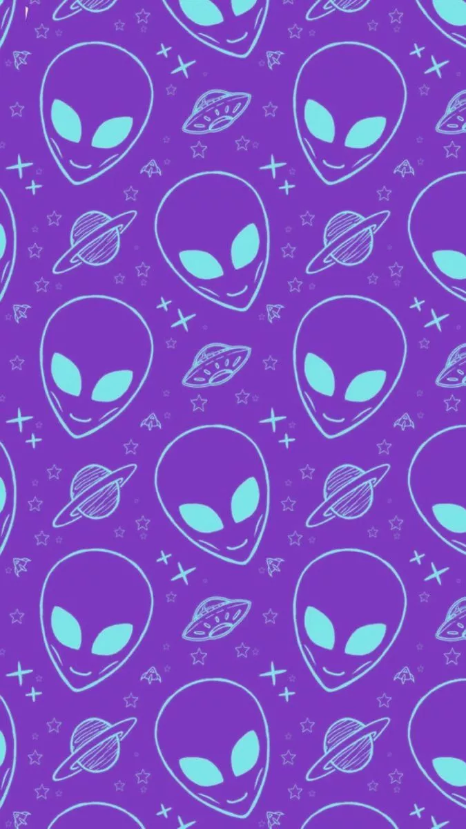 Alien púrpura. Funny iphone wallpaper