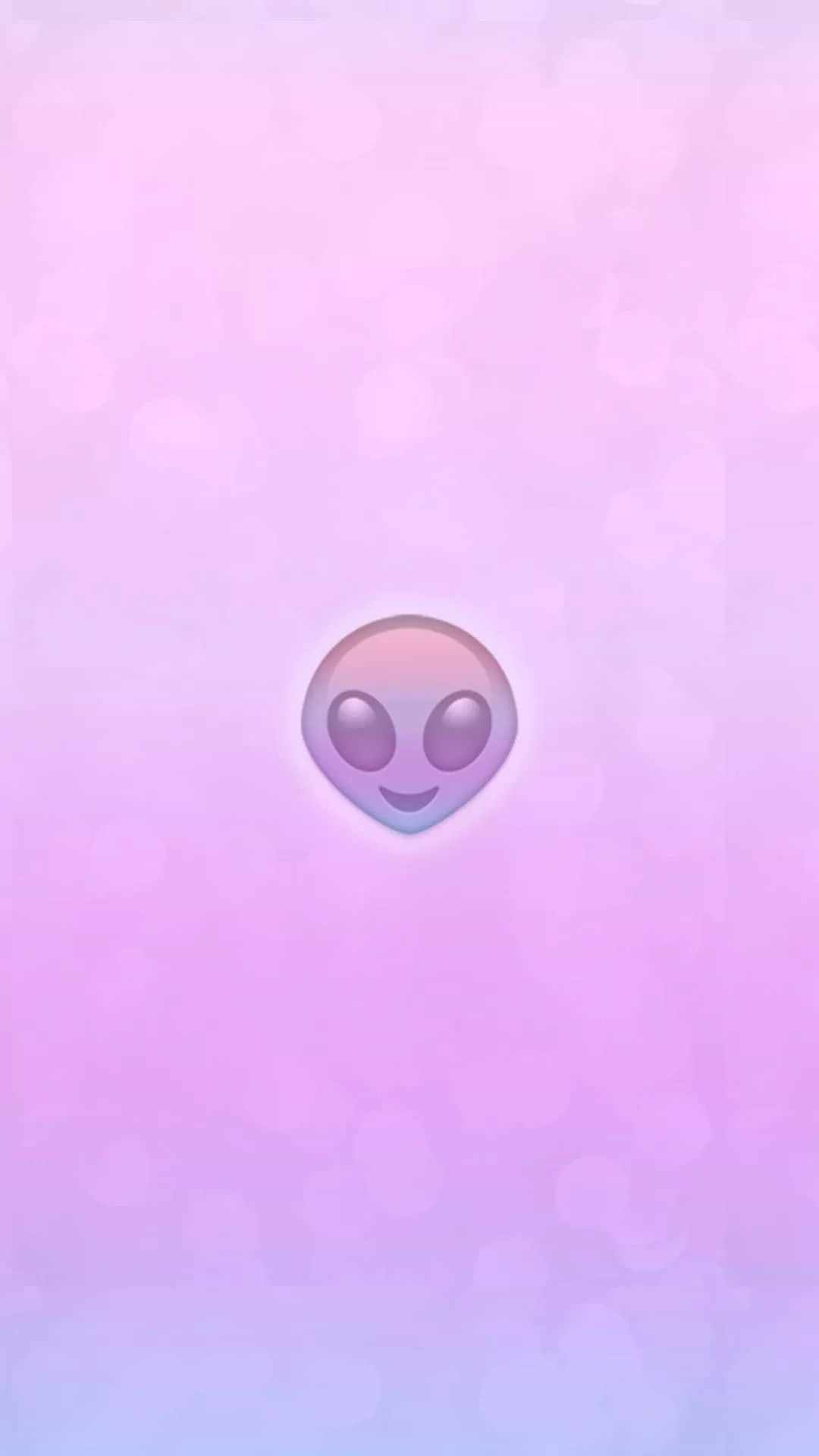 Alien Emoji Purple iPhone Wallpaper