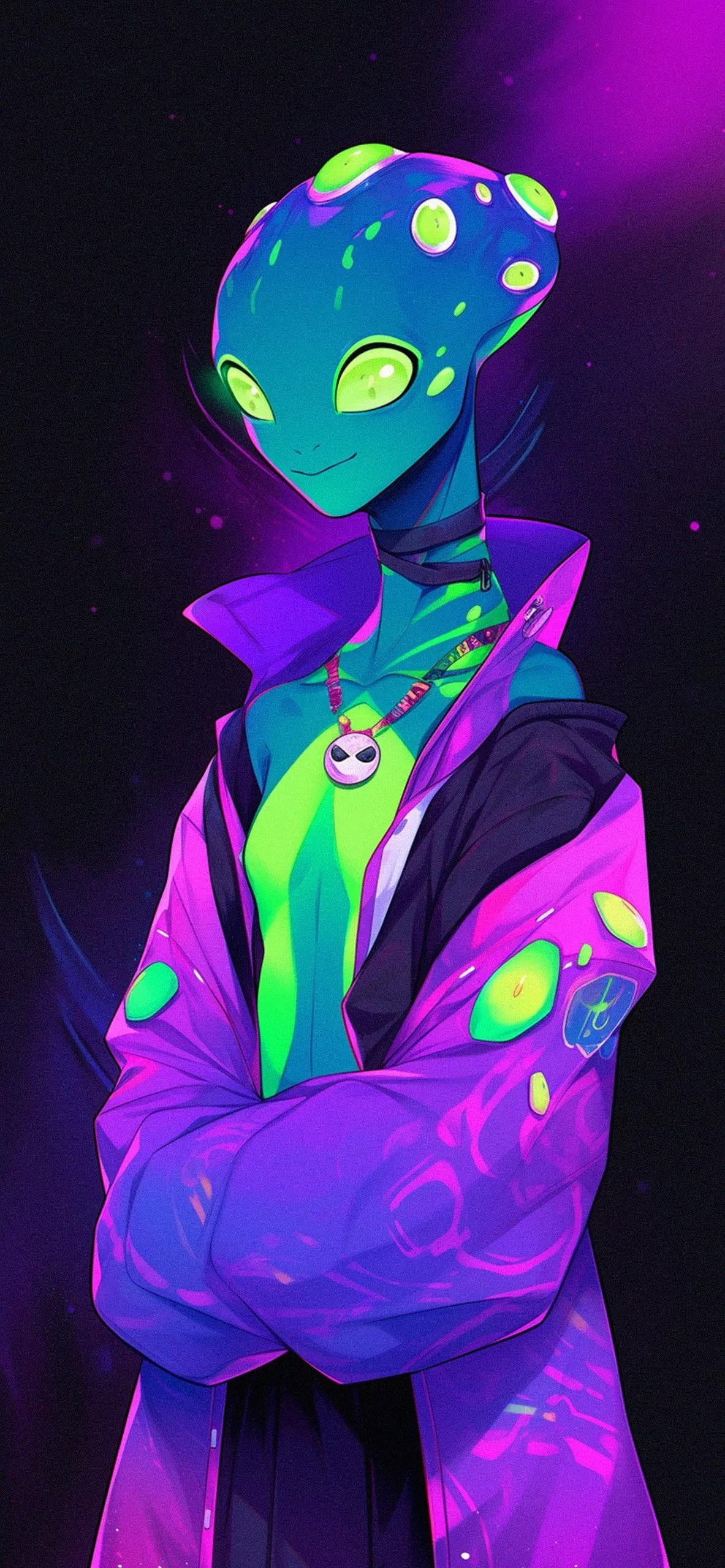 Curious Alien Fantastic Wallpaper