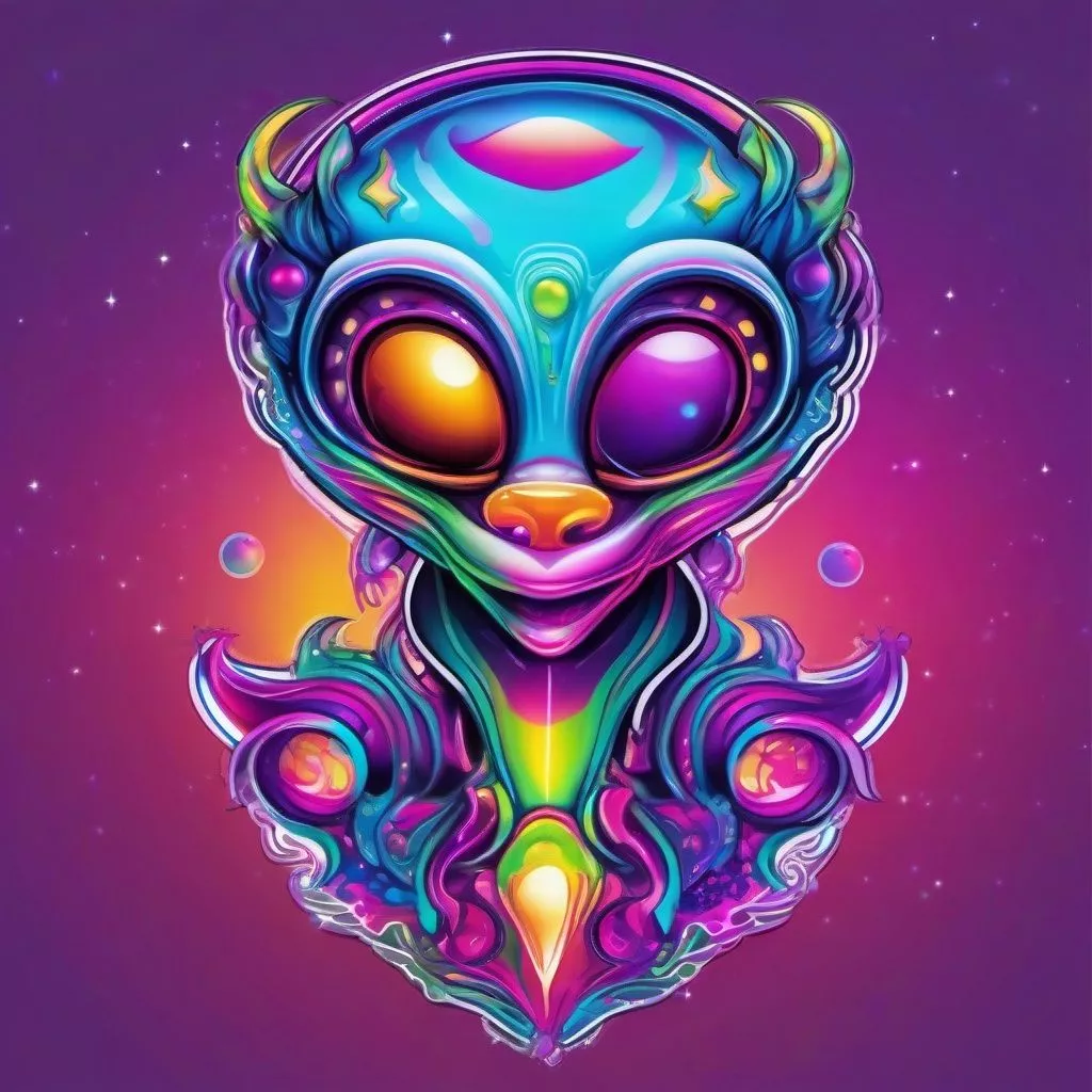 Lisa Frank Alien Tattoo
