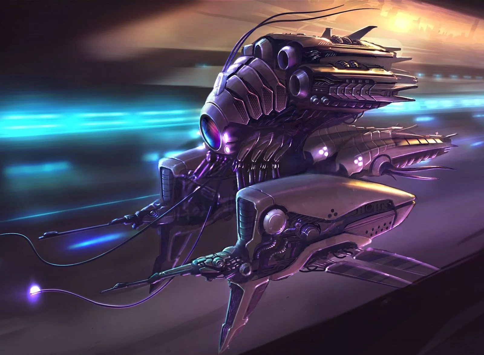 Alien Sci Fi Spaceship Weapon HD Wallpaper