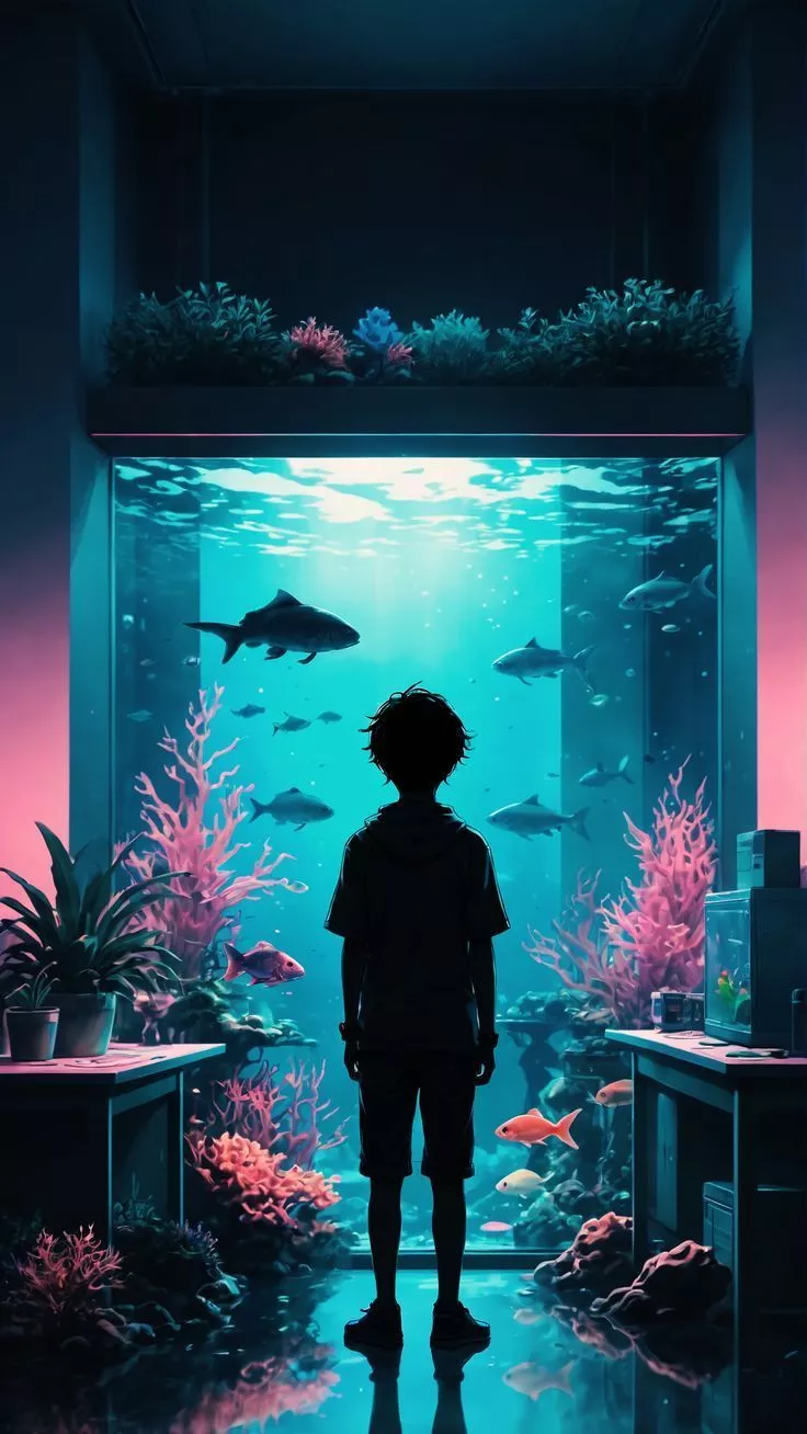 aquarium art wallpaper