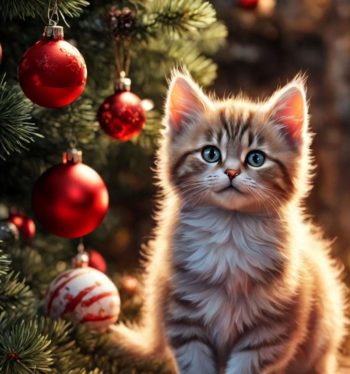 Download, Christmas, Cat