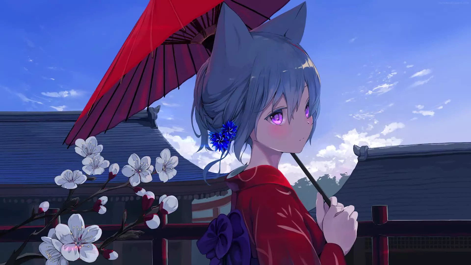 PC Anime Cat Girl 1 Live Wallpaper Free