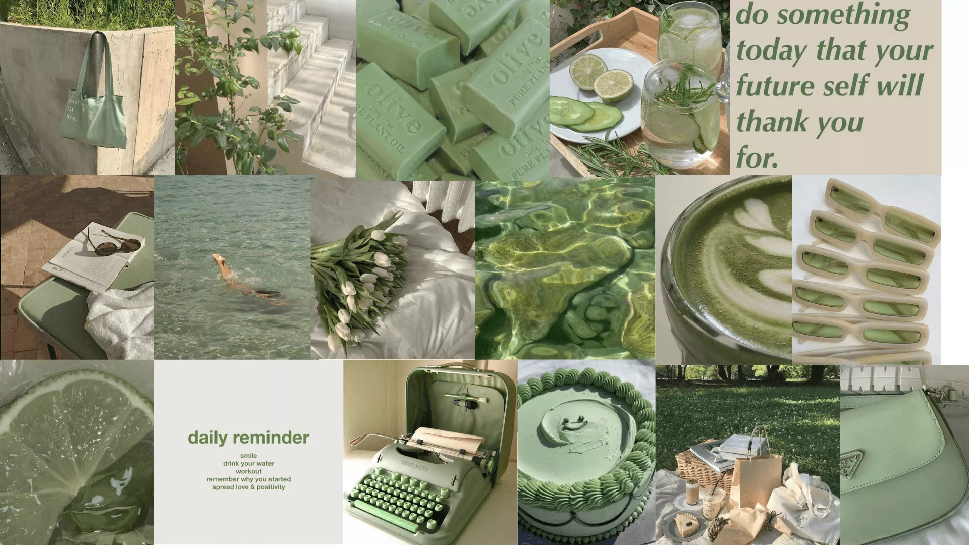 pastel sage laptop wallpaper / ipad