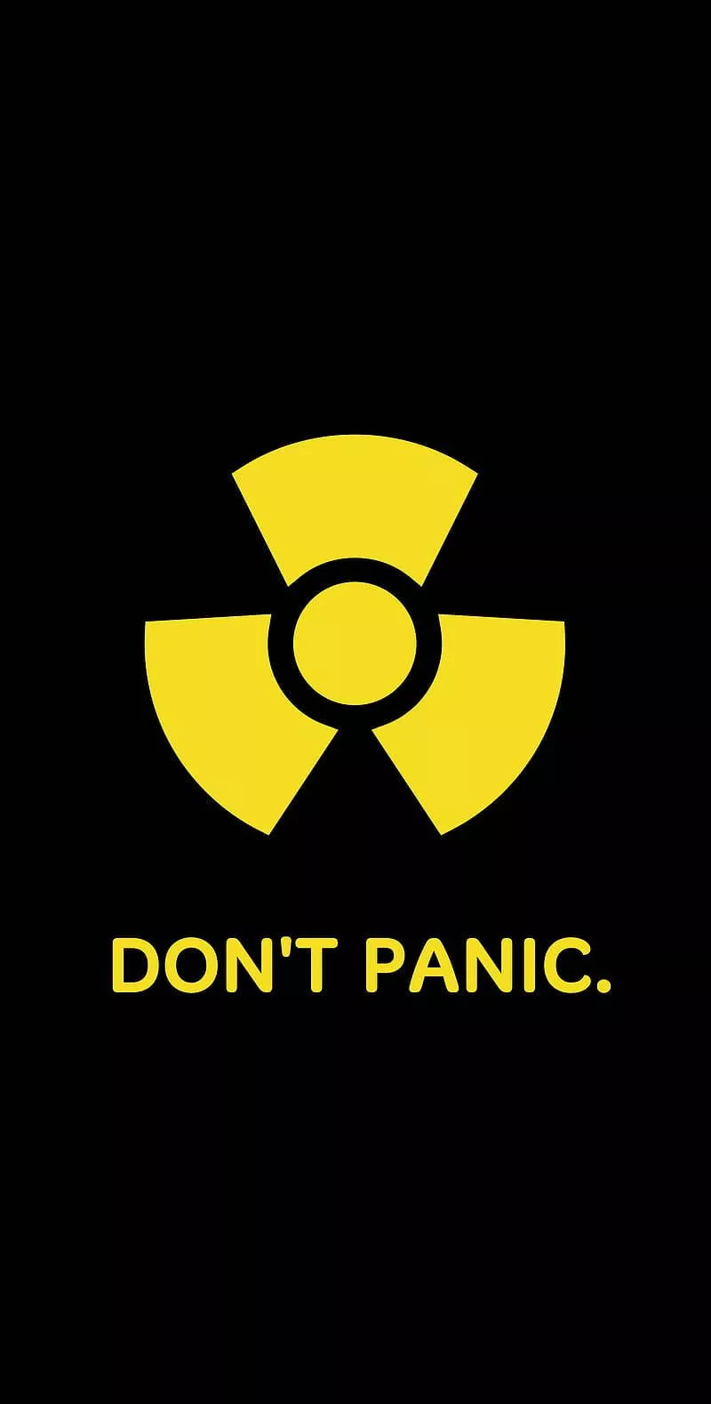 Don't Panic Hazard Symbol Wallpaper