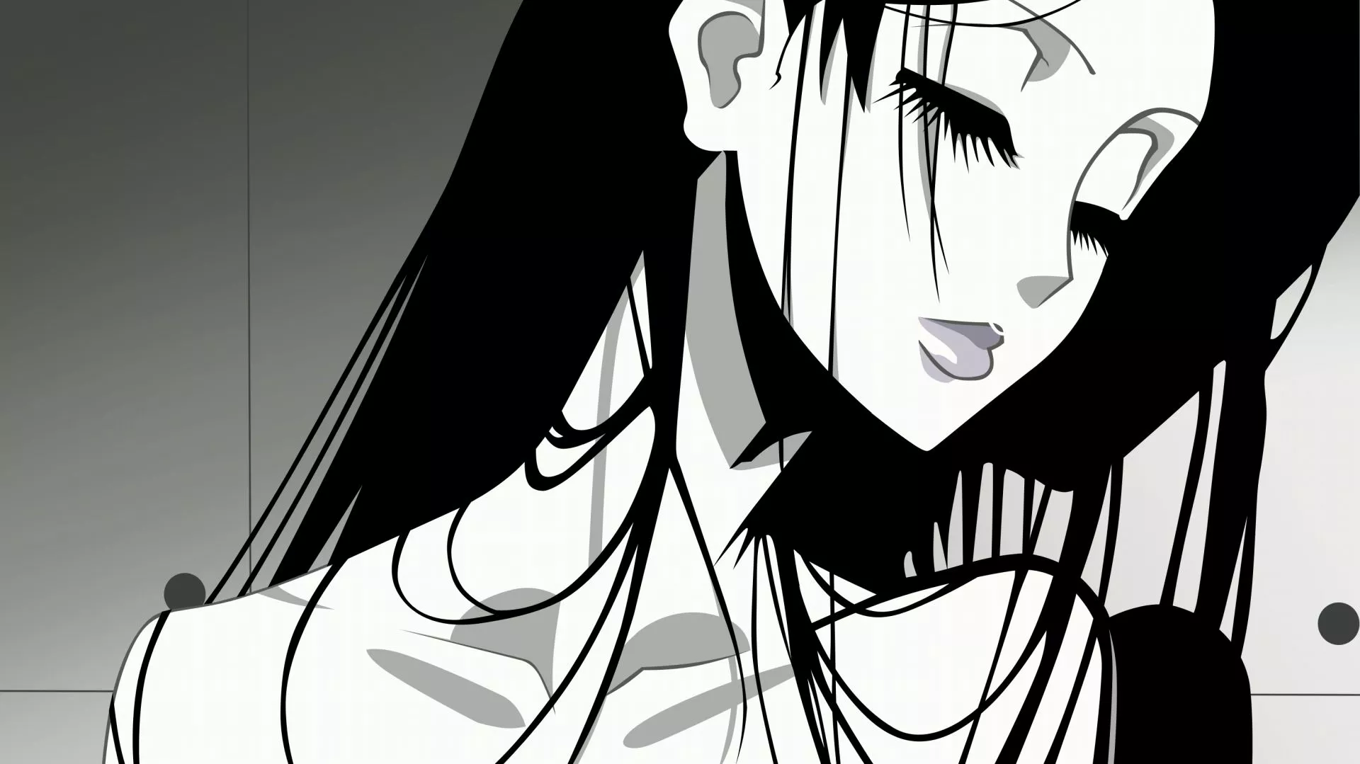 Wallpaper girl, mood, black and white
