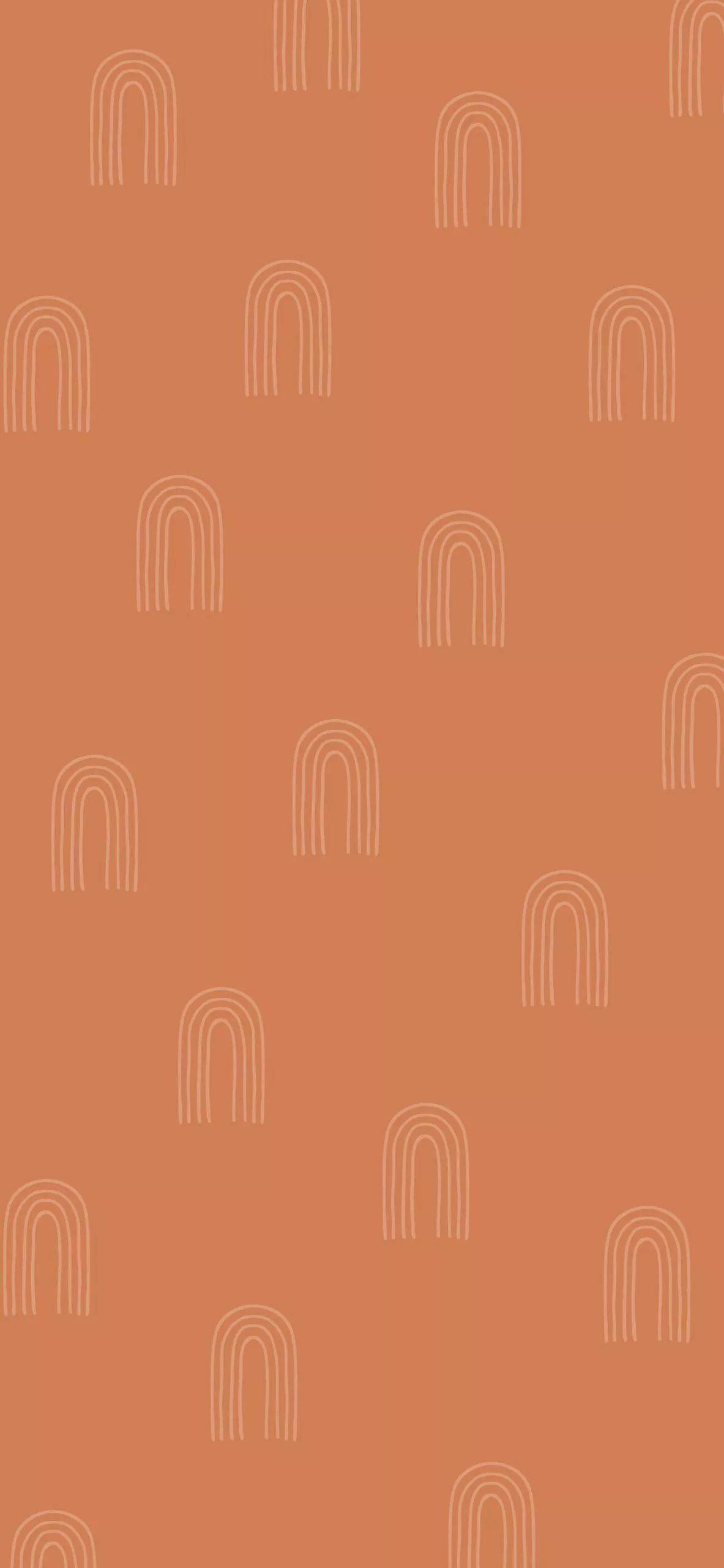 Arches Orange Wallpaper