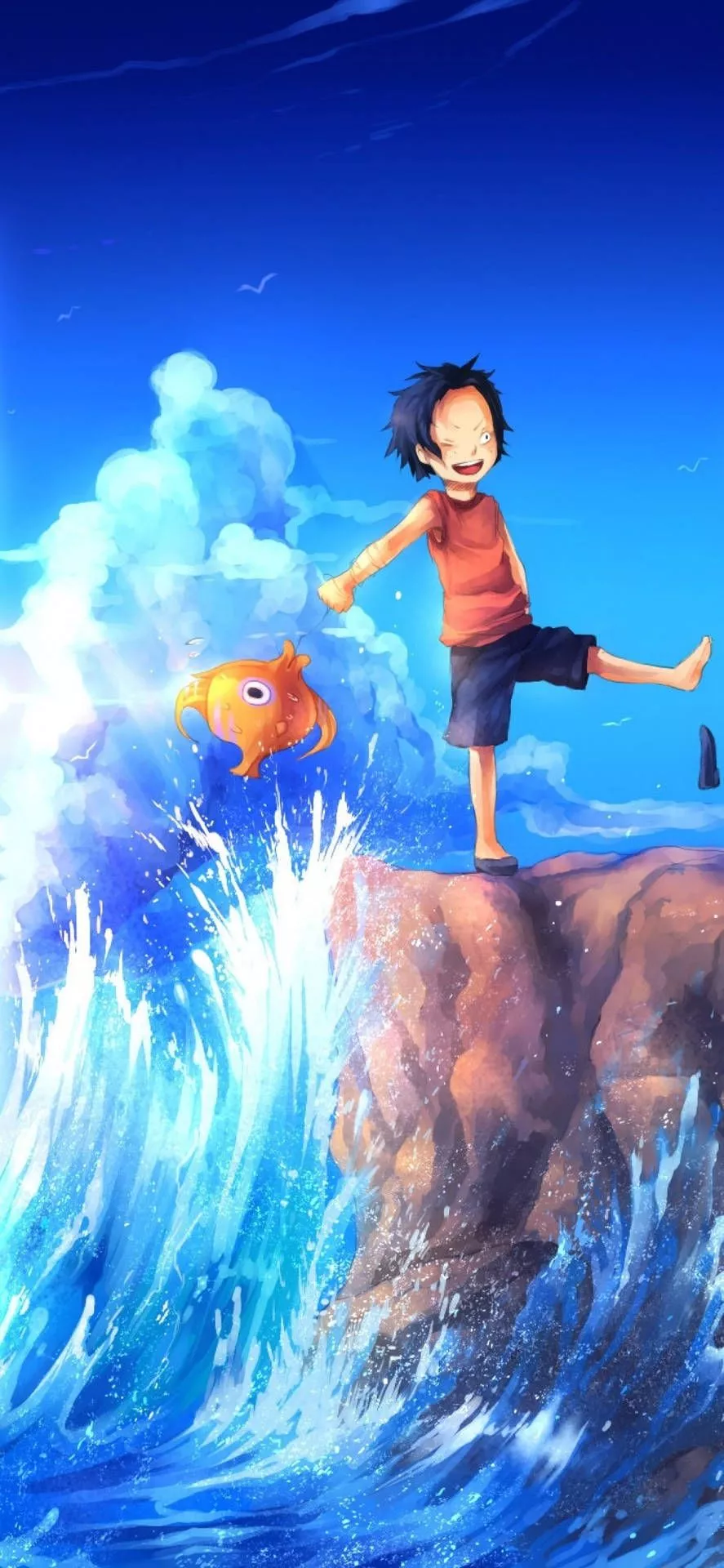 Luffy In Ocean One Piece iPhone