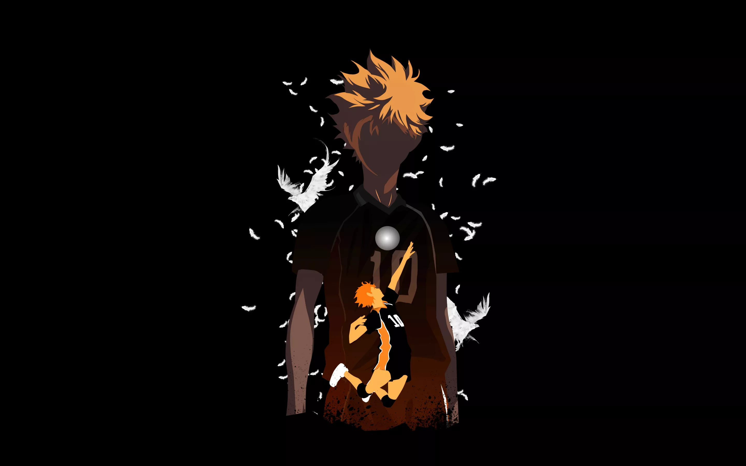 Hinata Shoyo (Haikyuu) 8K Black background