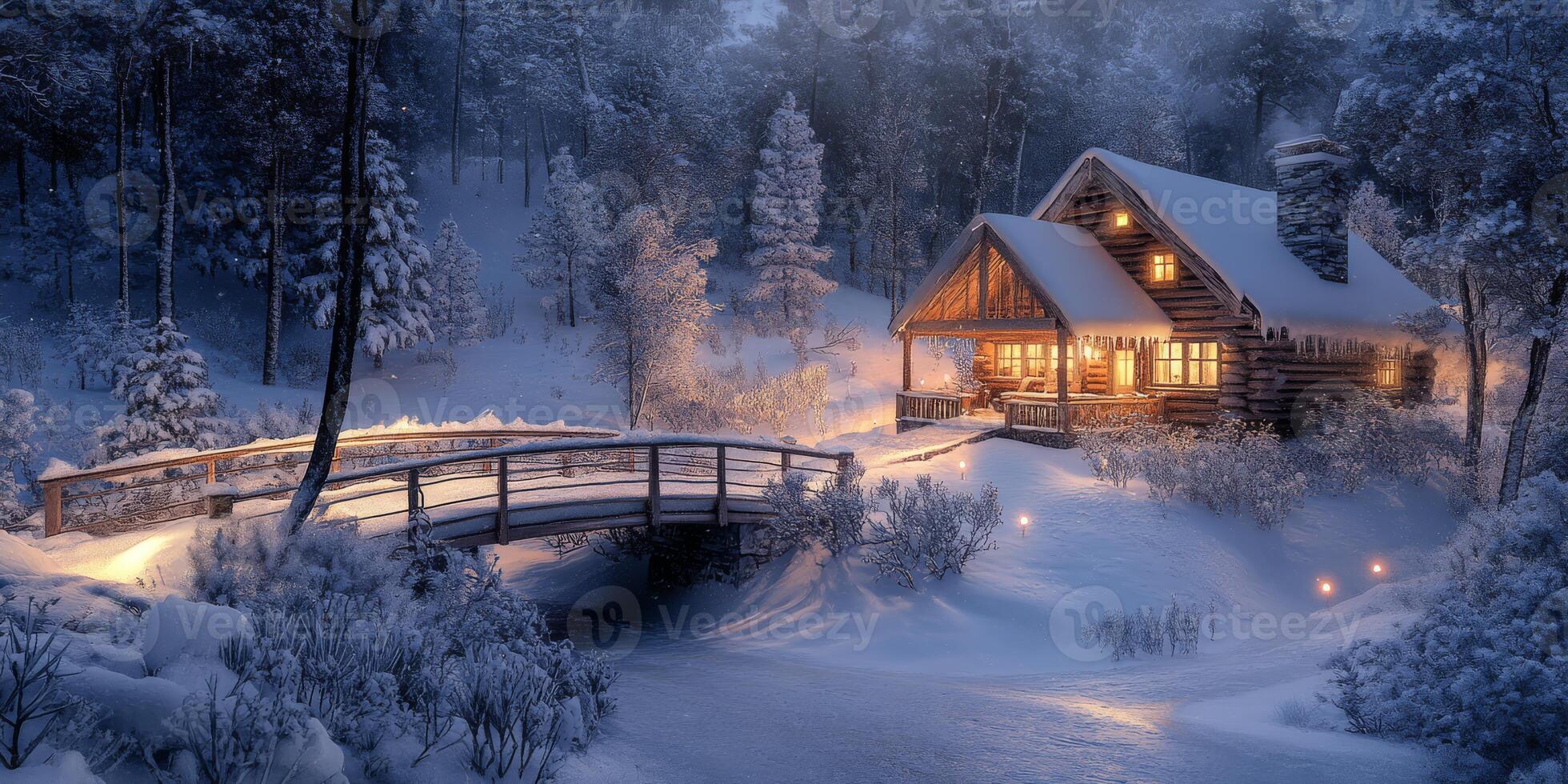 Winter Cottage Image