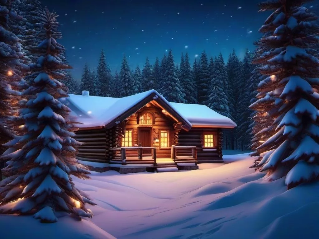 Christmas Wallpaper Cabin