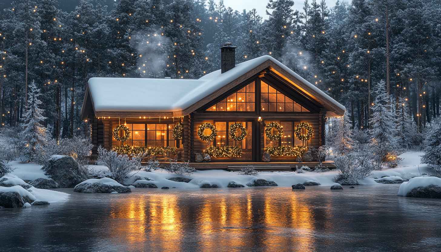 Cozy Winter Cabin Wallpaper