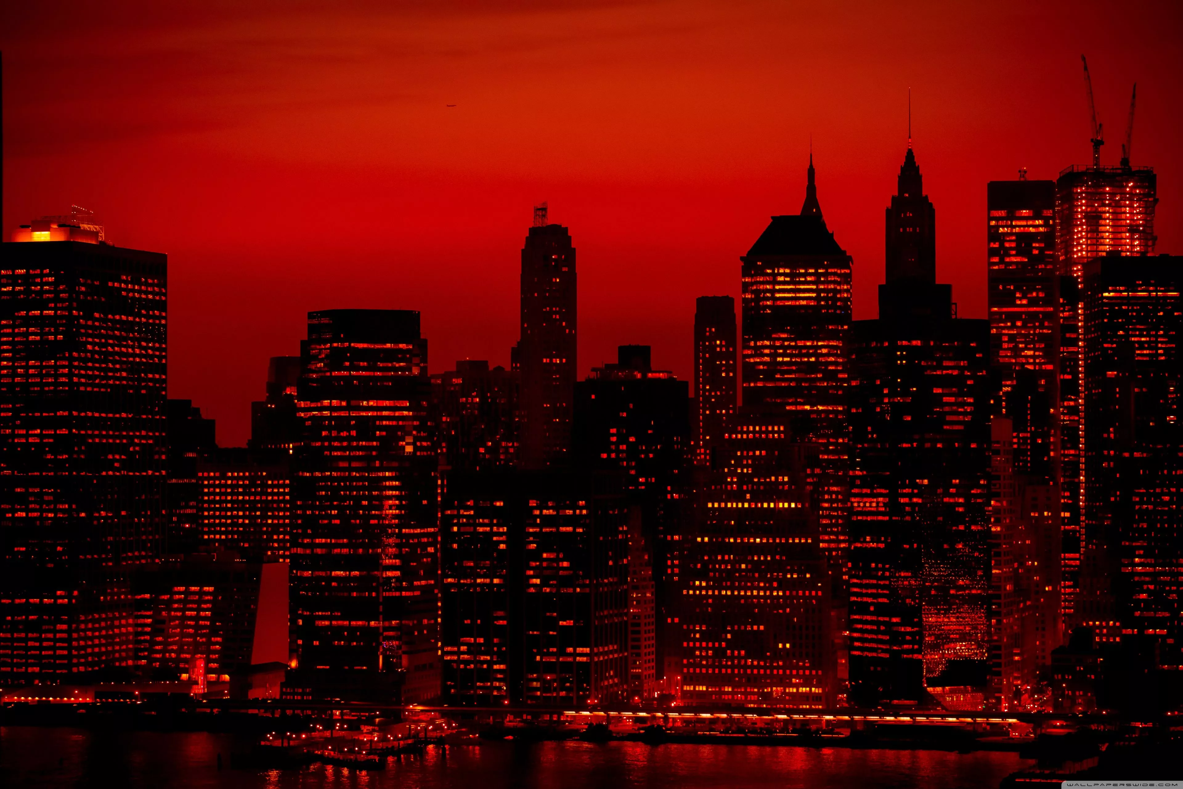 Red Sky At Night New York City Ultra HD