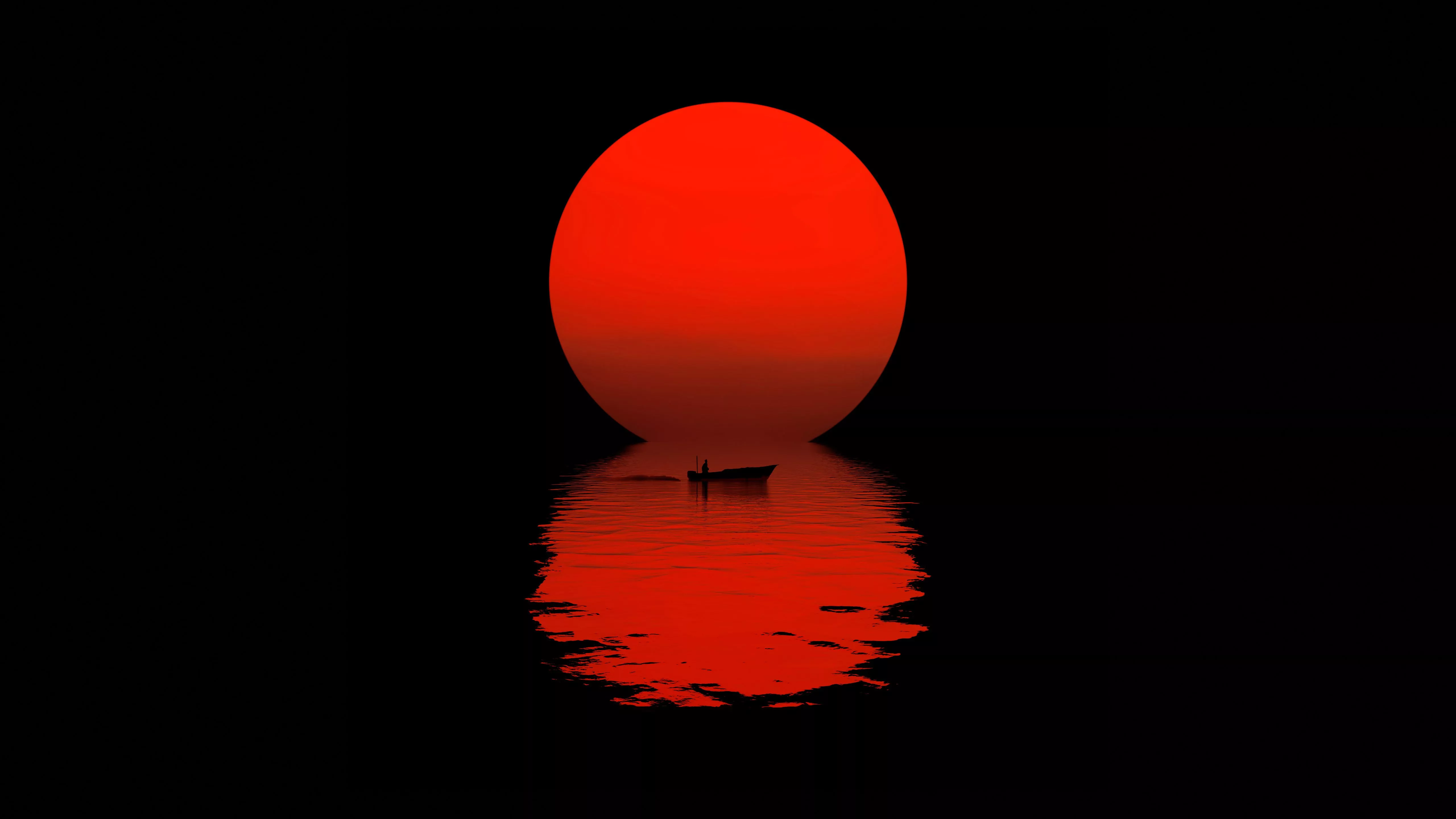 Dark Sun Minimal Wallpaper, HD