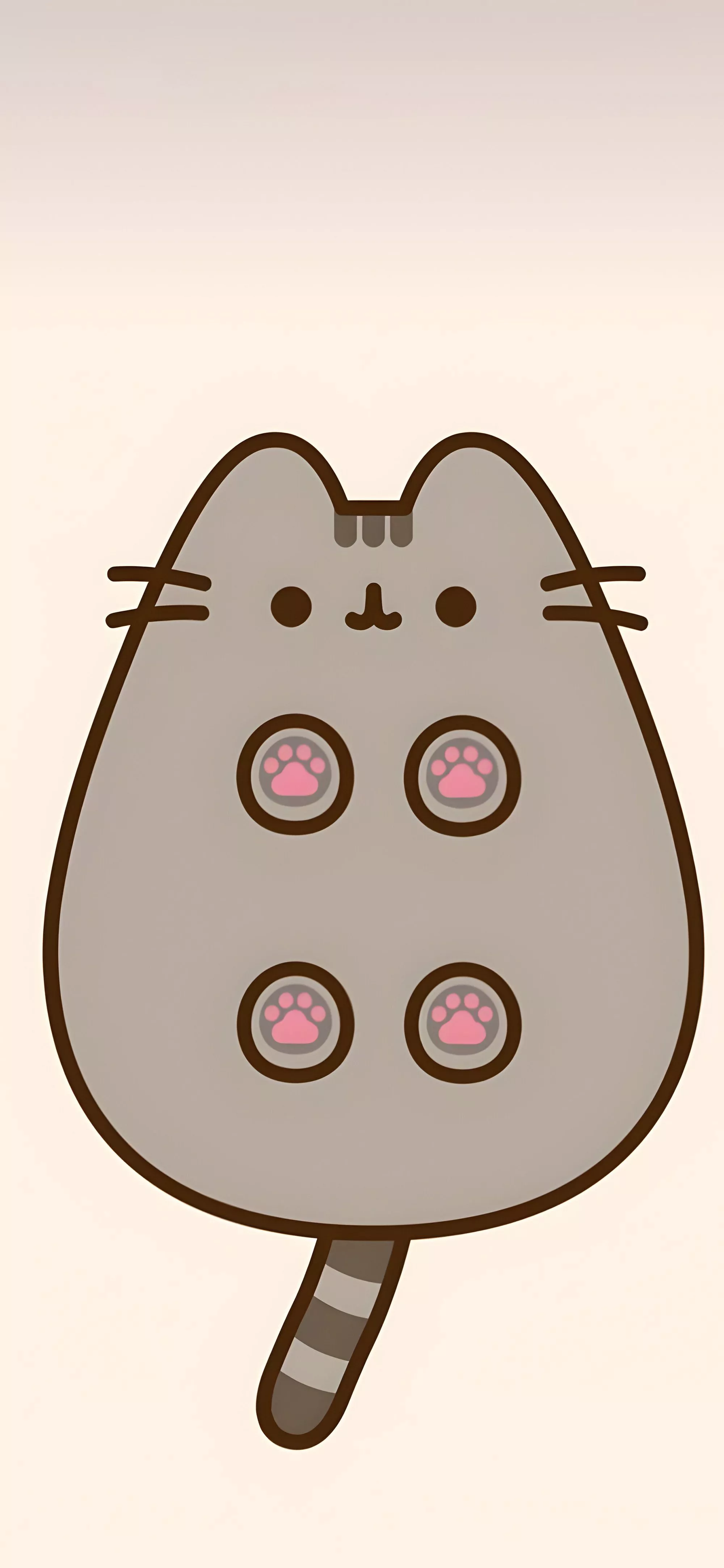 Kawaii Pusheen Minimalist Wallpaper
