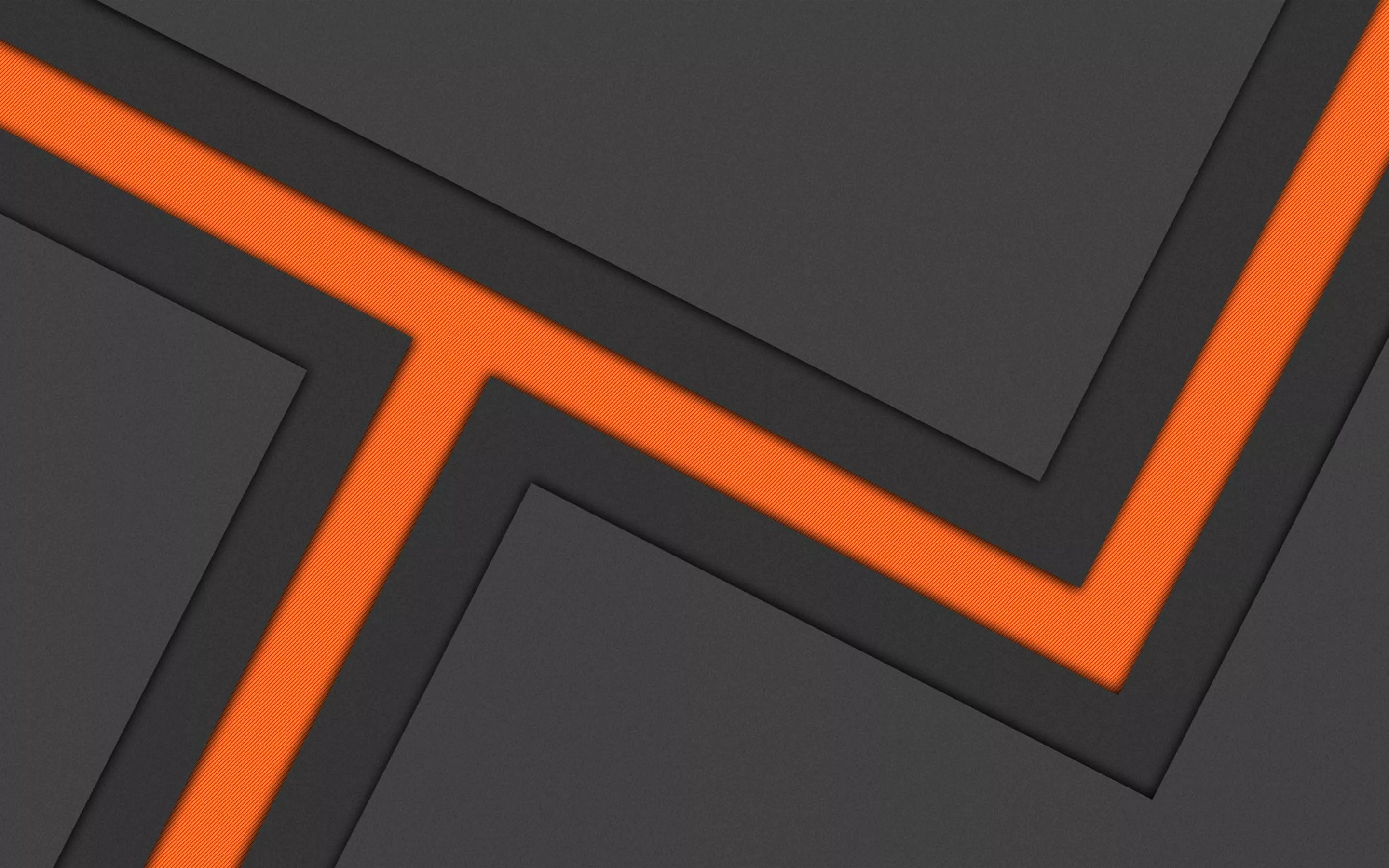 orange burning dark shape abstract 5k