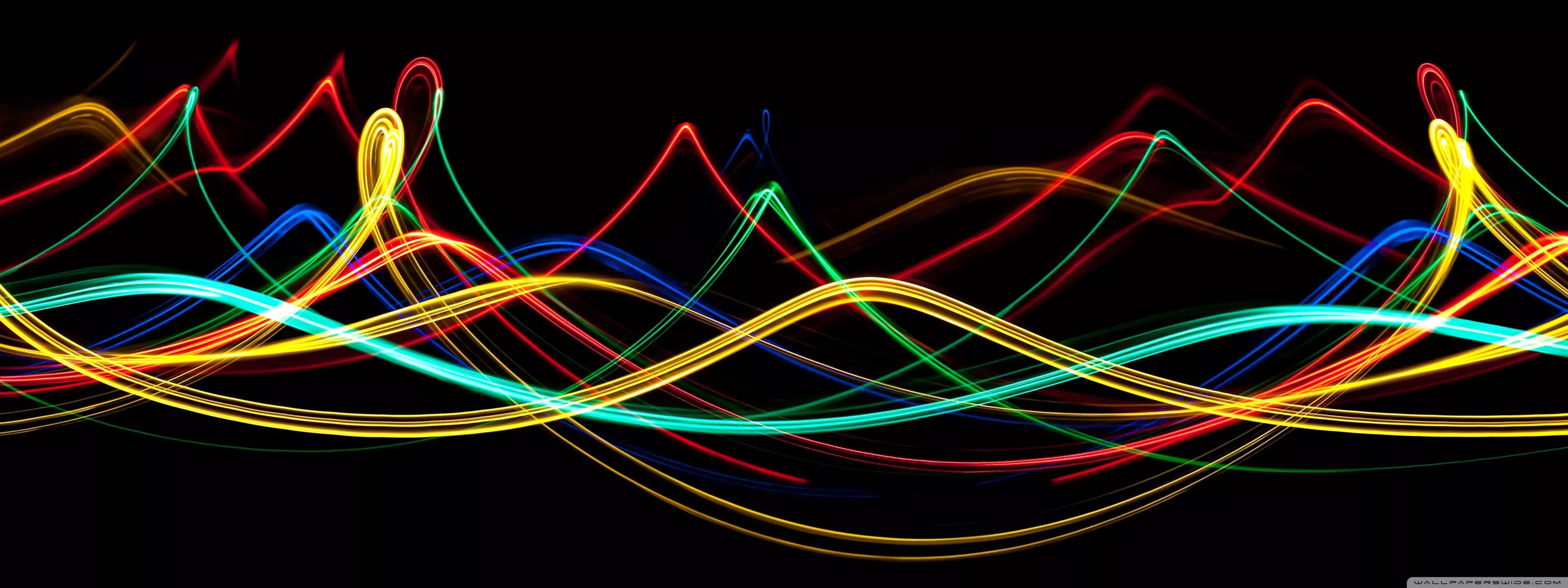 Neon Waves Ultra HD Wallpaper for 4K