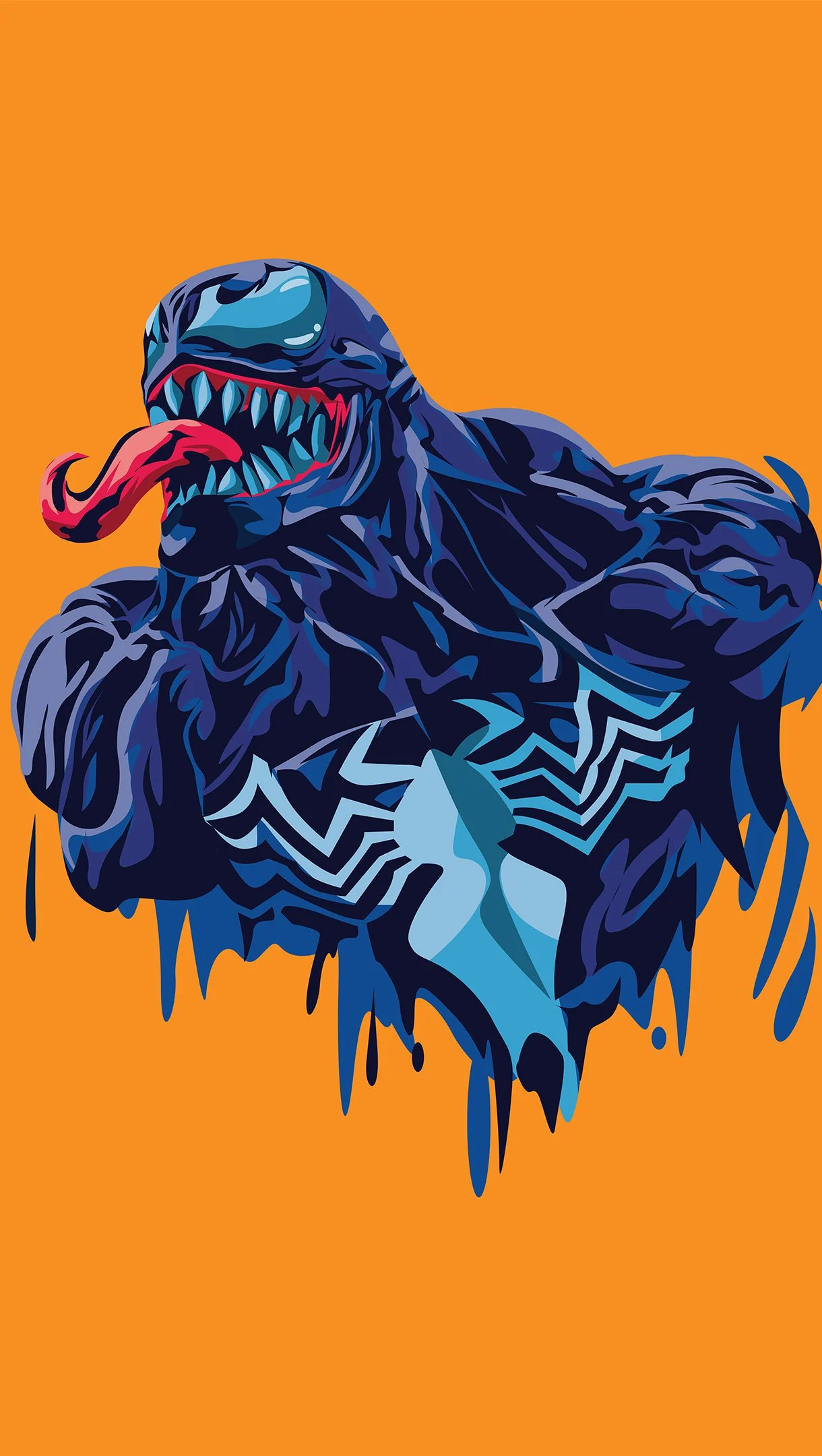 Venom Minimalist Illustration Wallpaper