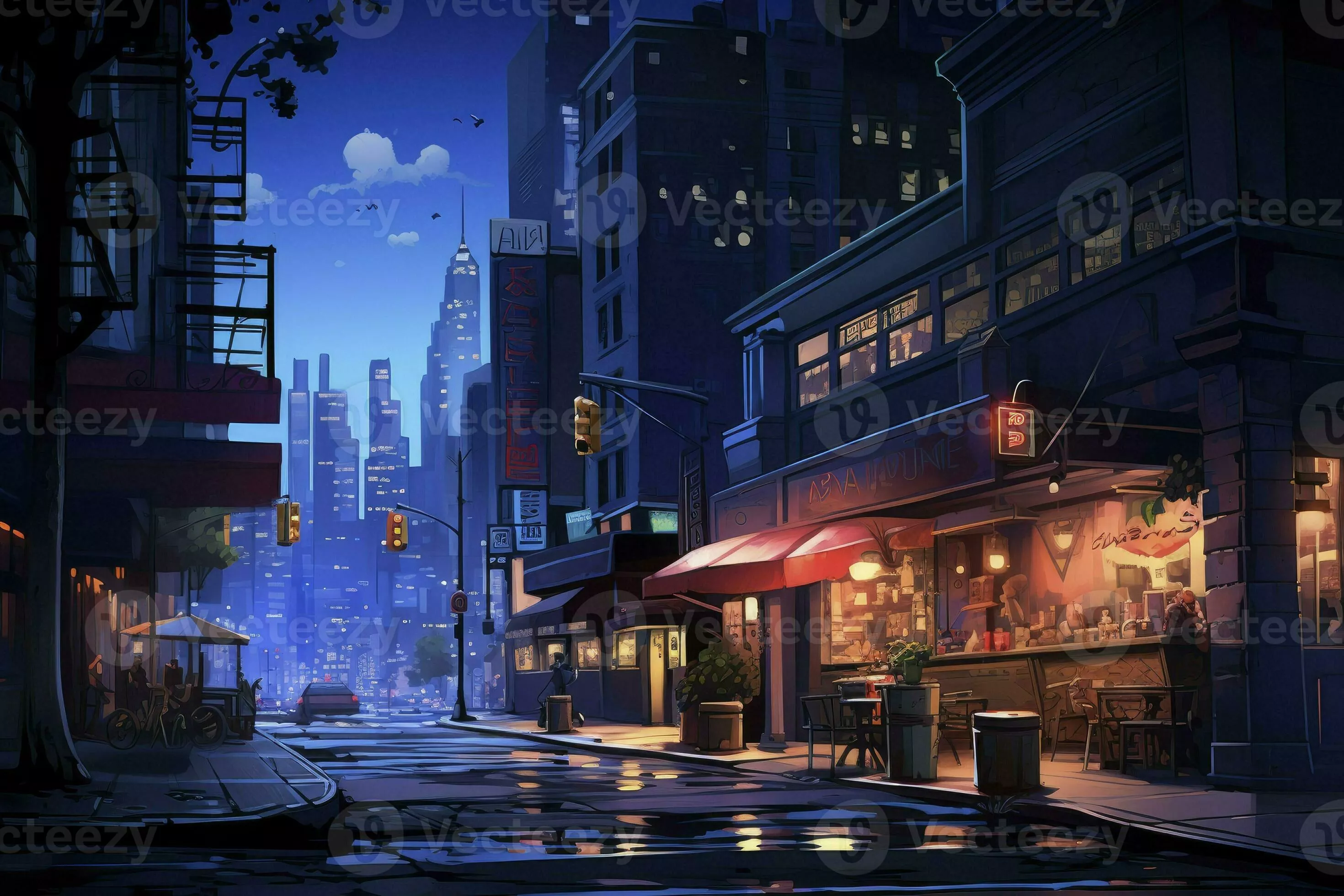 Urban city, abstract illustration