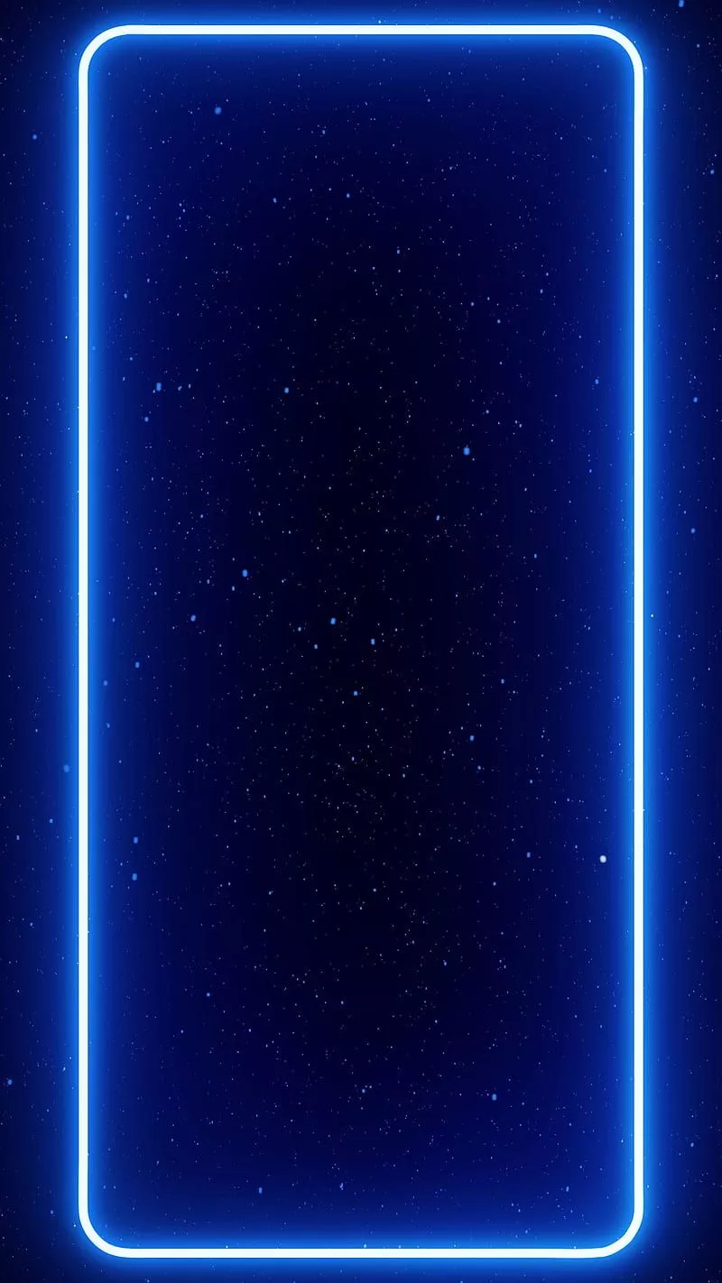 Neon 3D Frame, amoled, blue, border