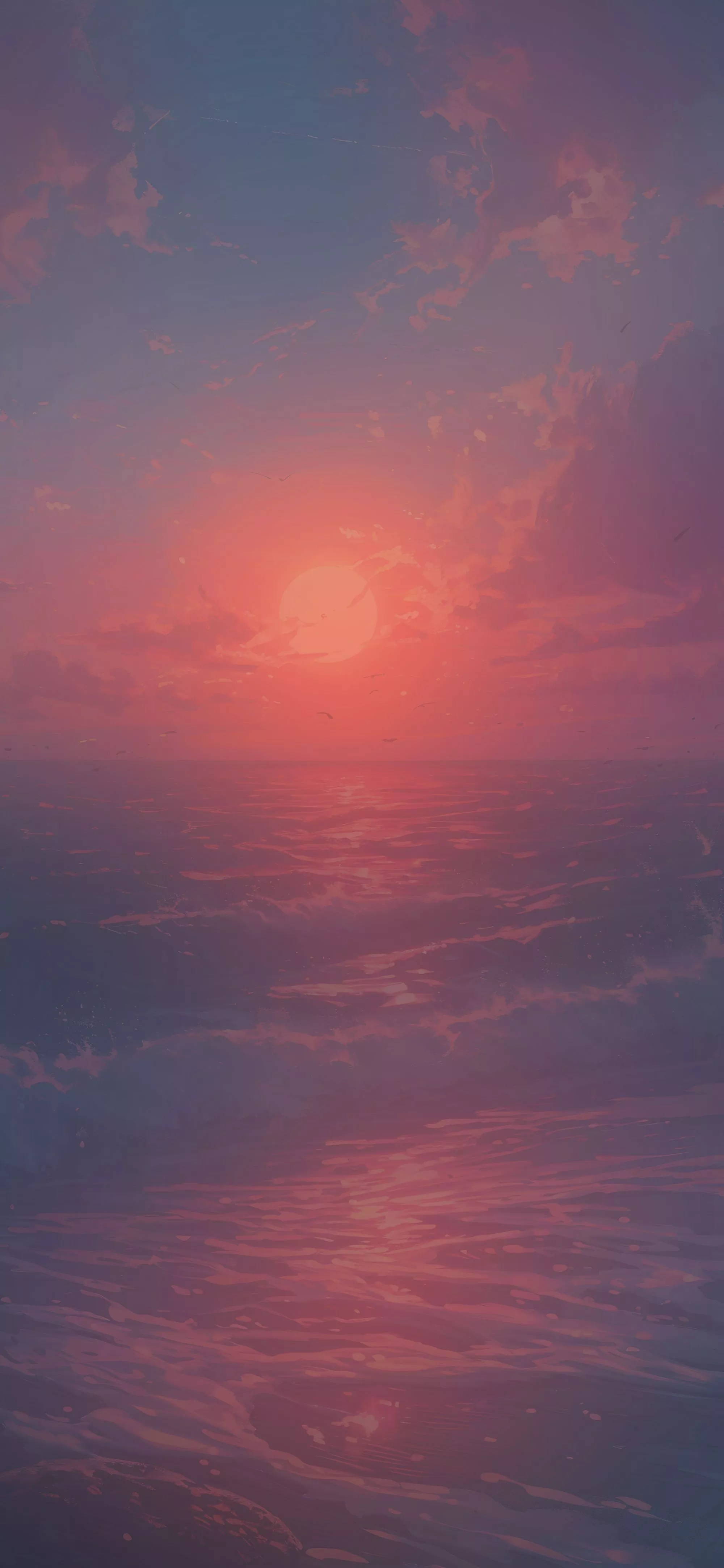 Aesthetic Sea Sunset Wallpaper