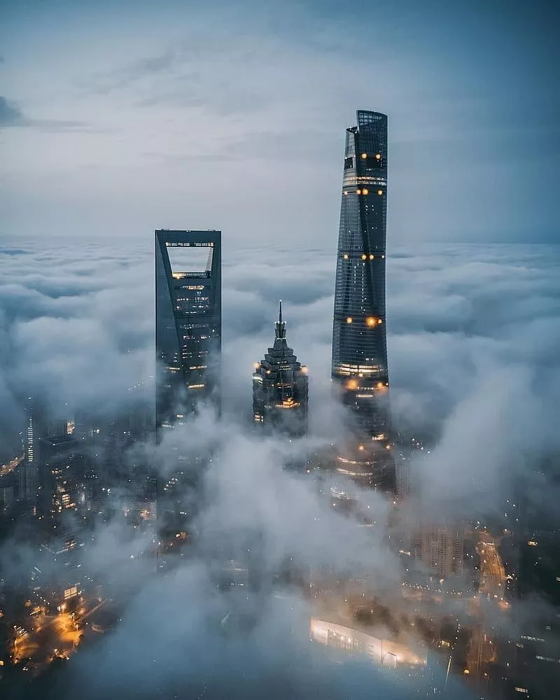 Skyline Clouds, shanghai, china, travel