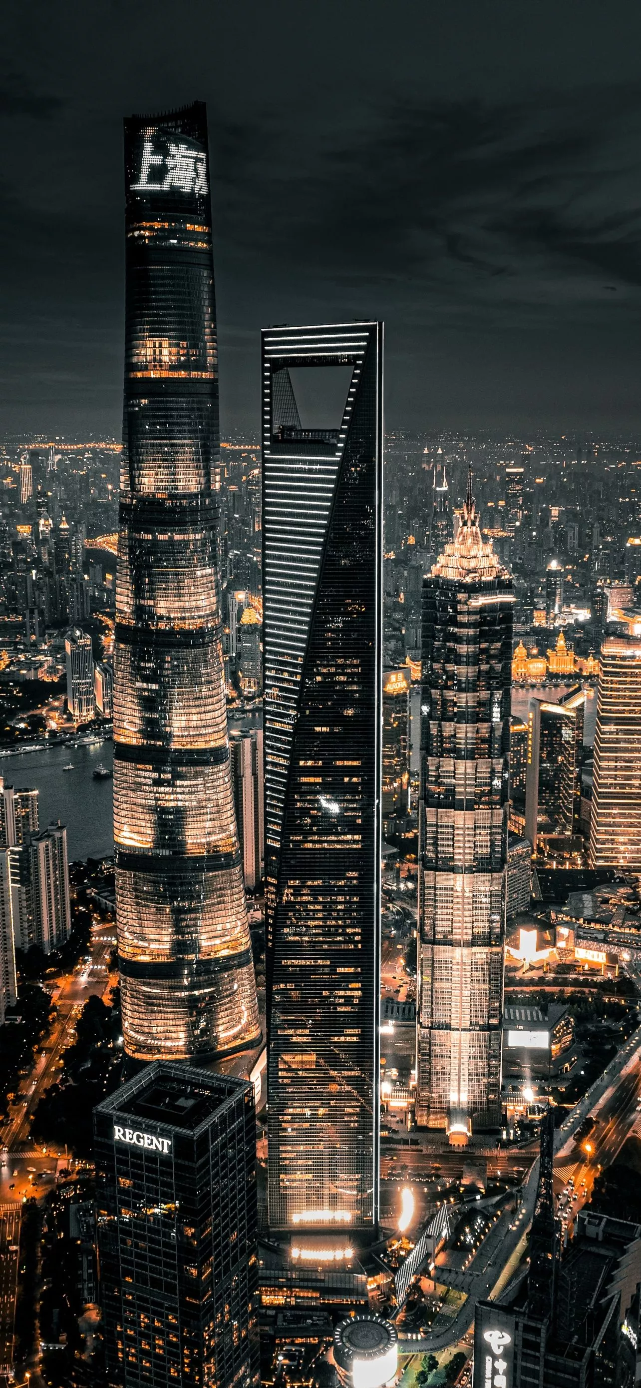 Shanghai City Wallpaper 4K, Dark
