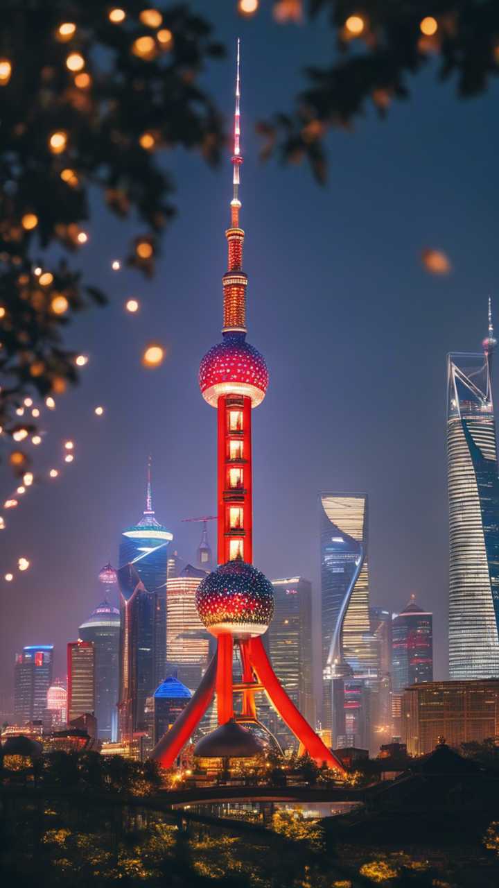 The sparkling skyline of Shanghai