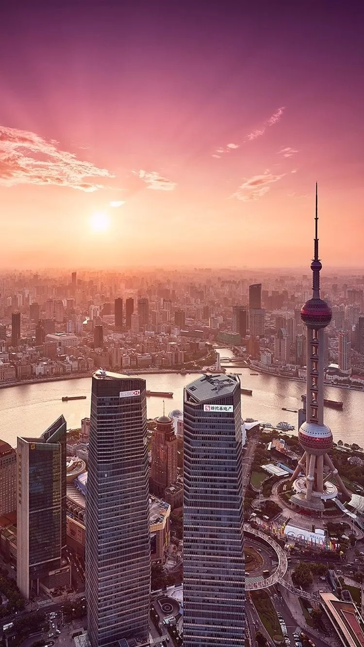 China, Shanghai, city, river