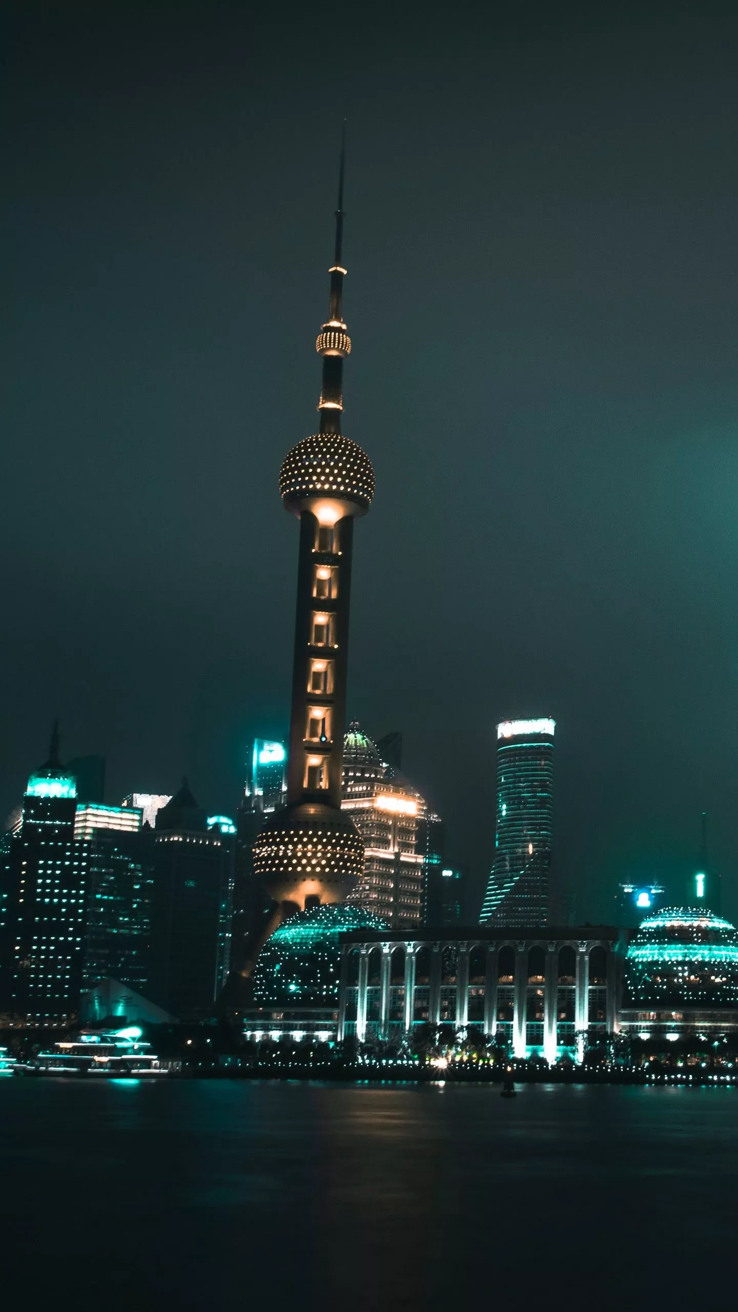City Night Oriental Pearl Tower Skyline