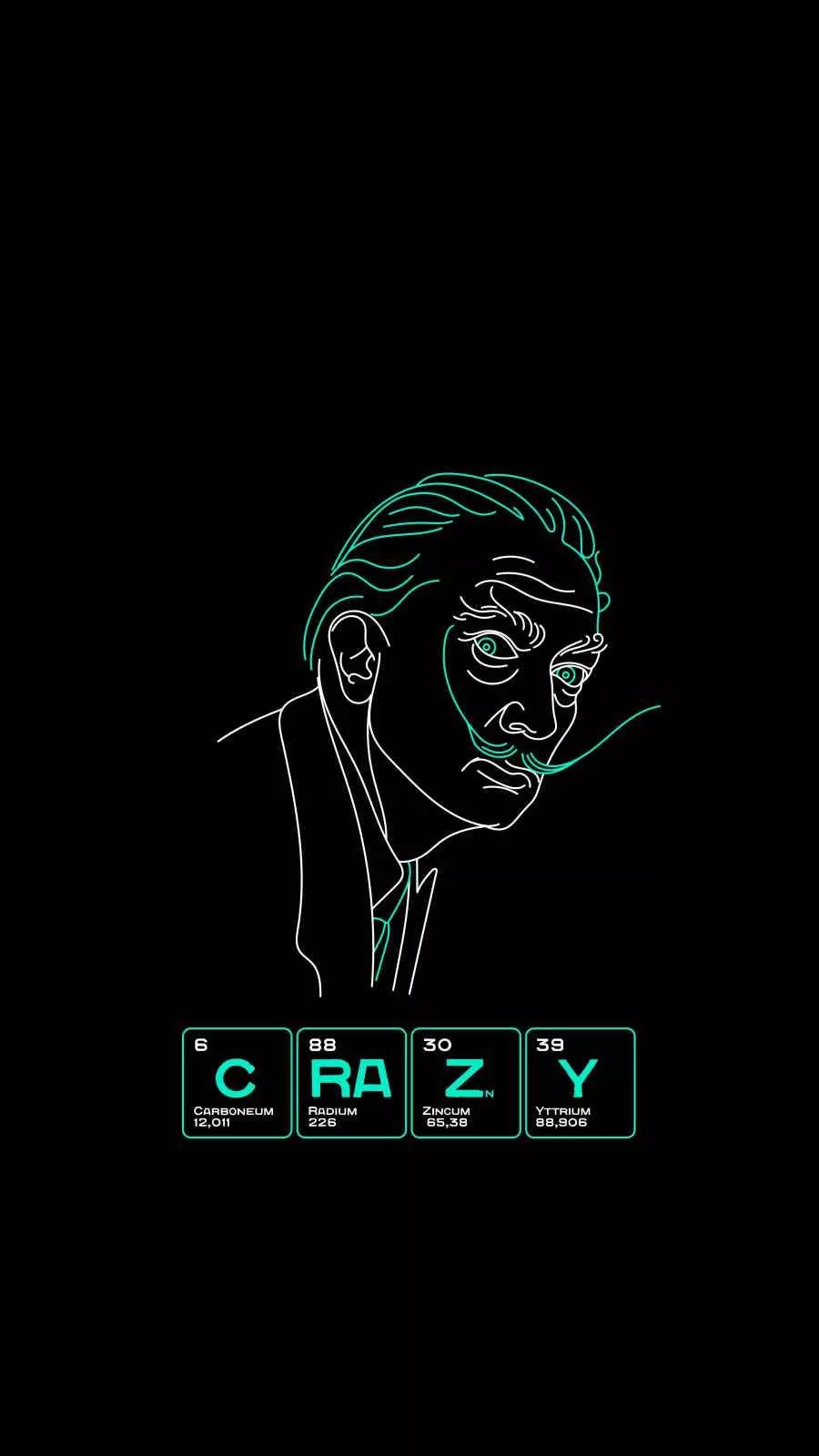 Crazy Salvador Dali Line Art Wallpaper